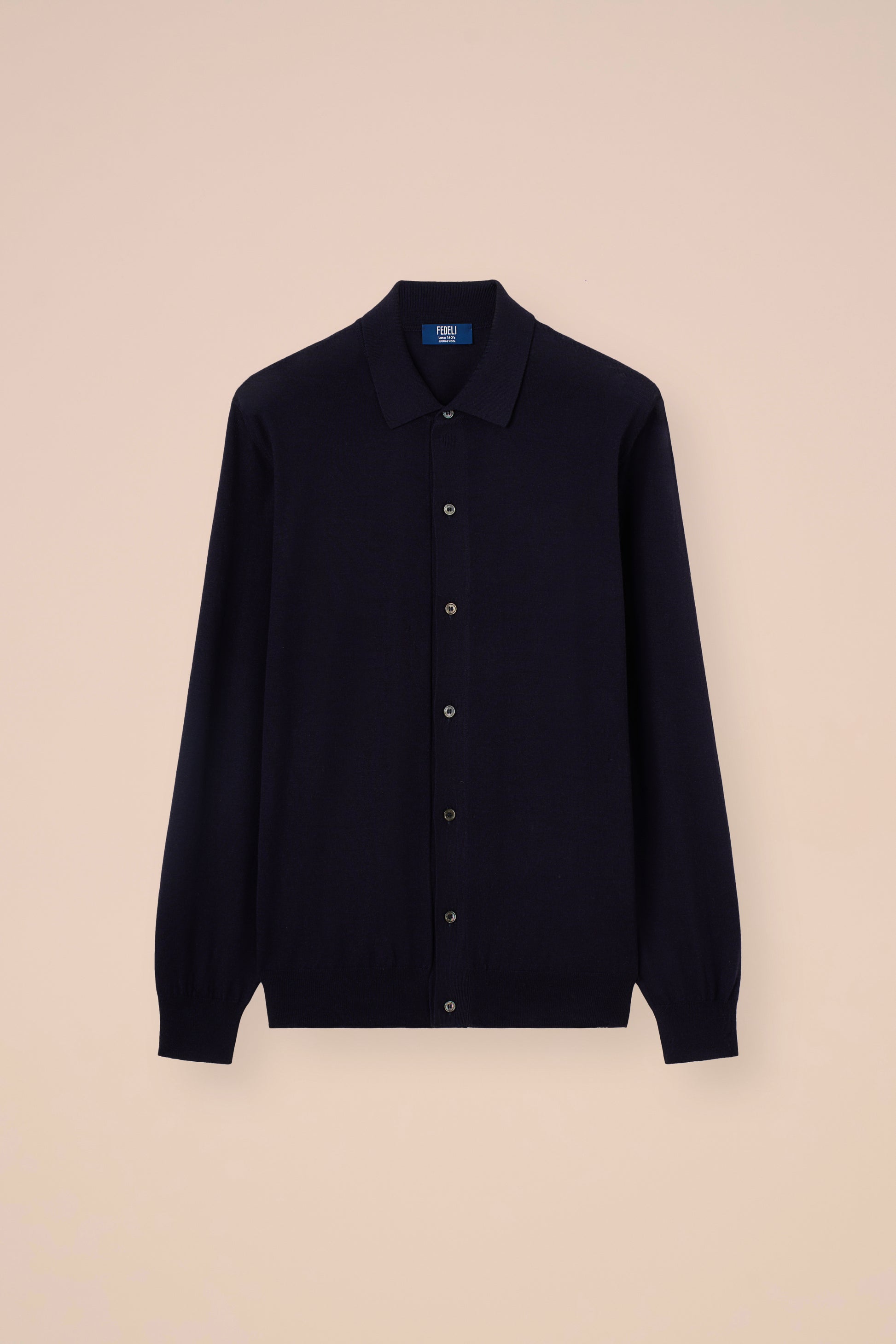 Camicia in maglia in lana 140 - MIDNIGHTBLUE