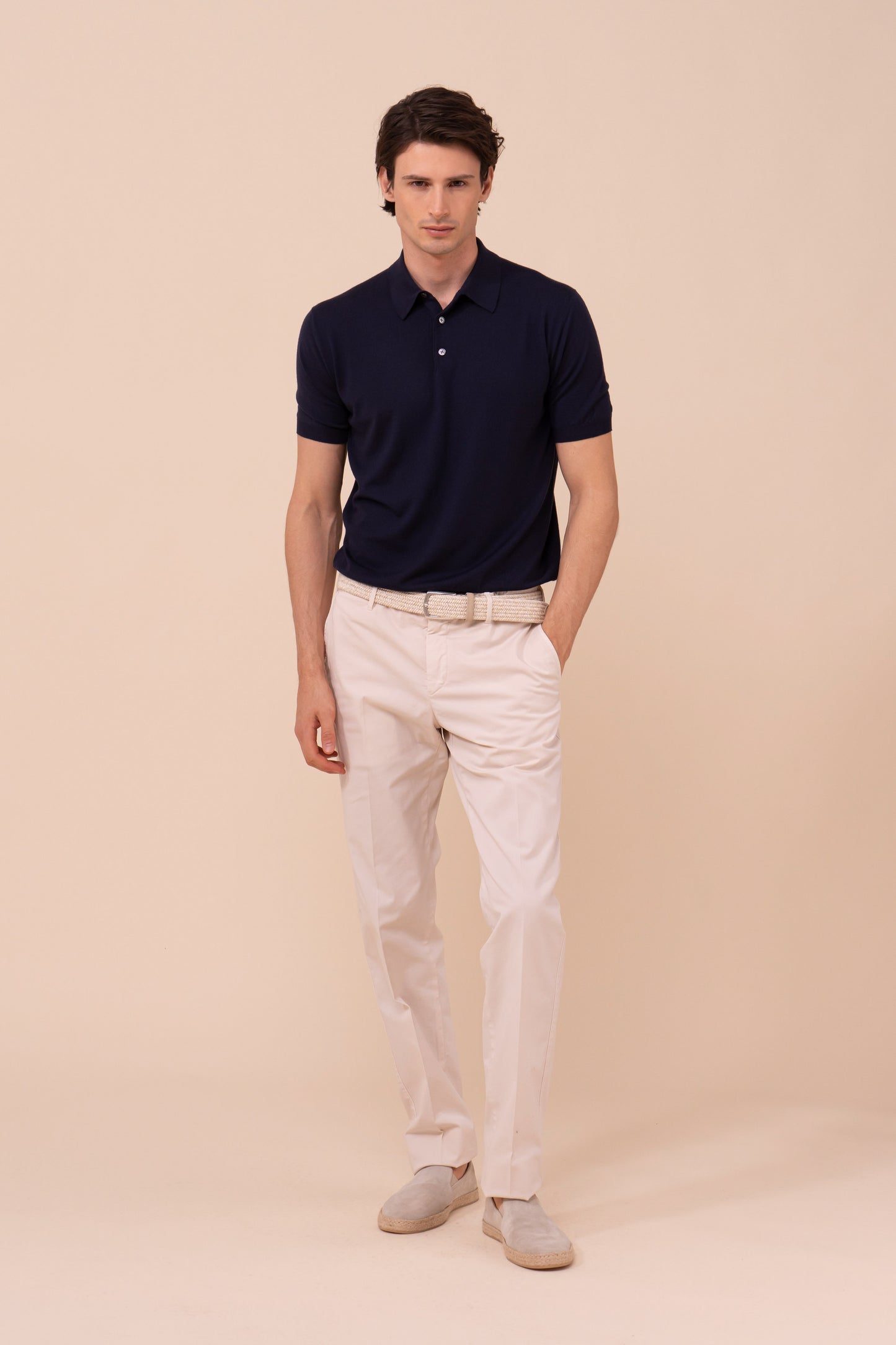 Sportman Helium Wool Knit Polo - MIDNIGHTBLUE