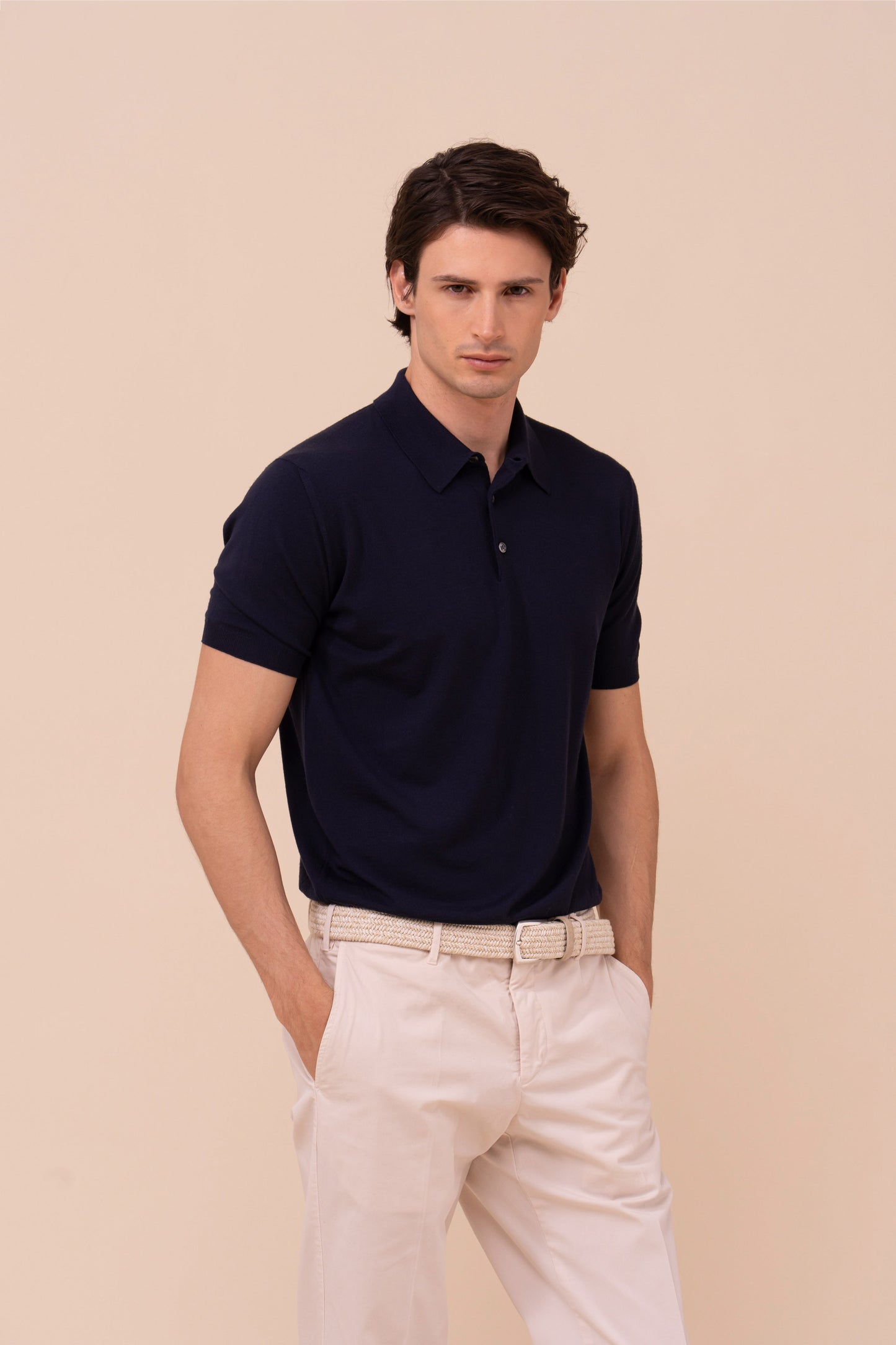 Sportman Helium Wool Knit Polo - MIDNIGHTBLUE