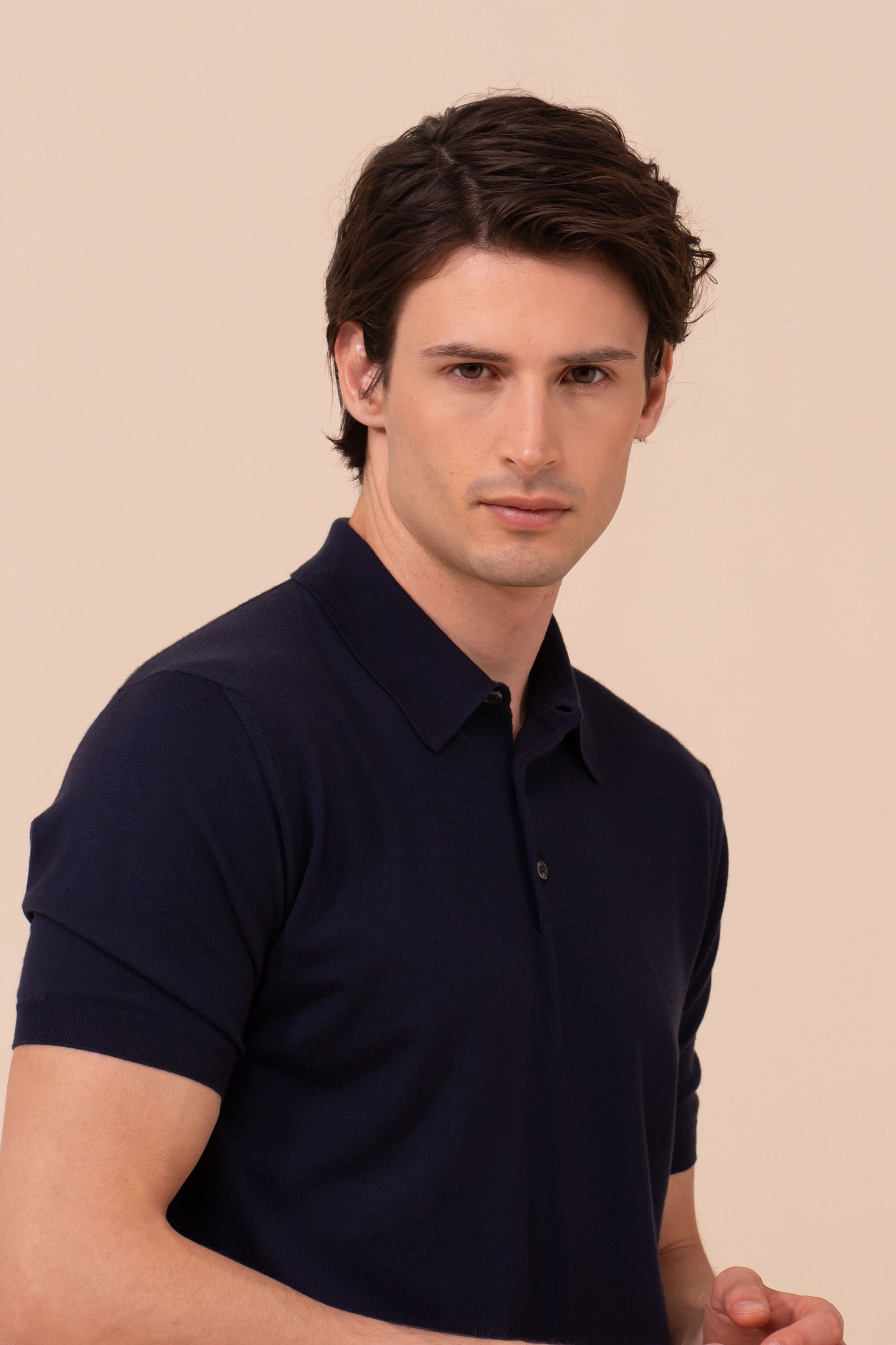 Sportman Helium Wool Knit Polo - MIDNIGHTBLUE