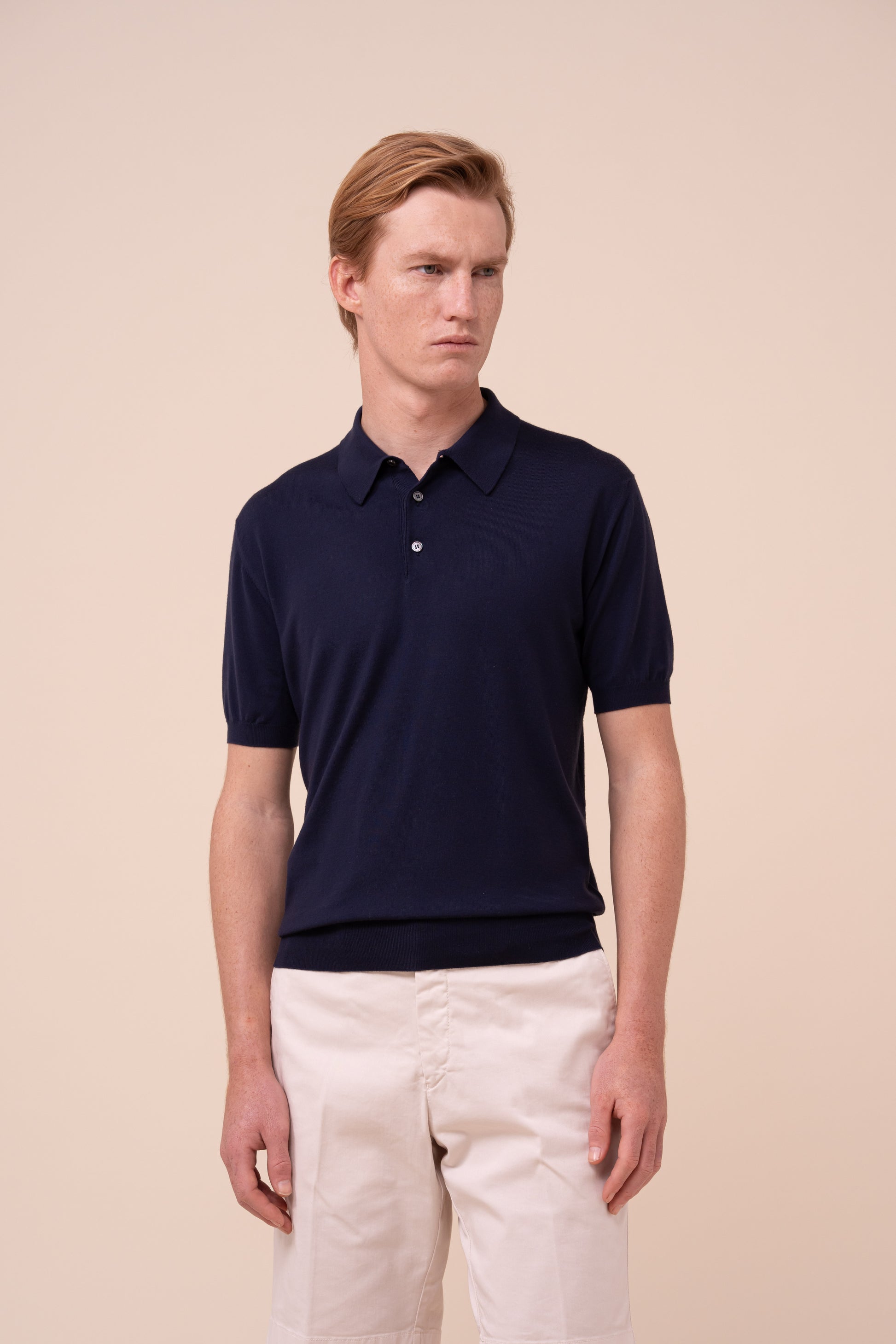Sportman Helium Wool Knit Polo - MIDNIGHTBLUE