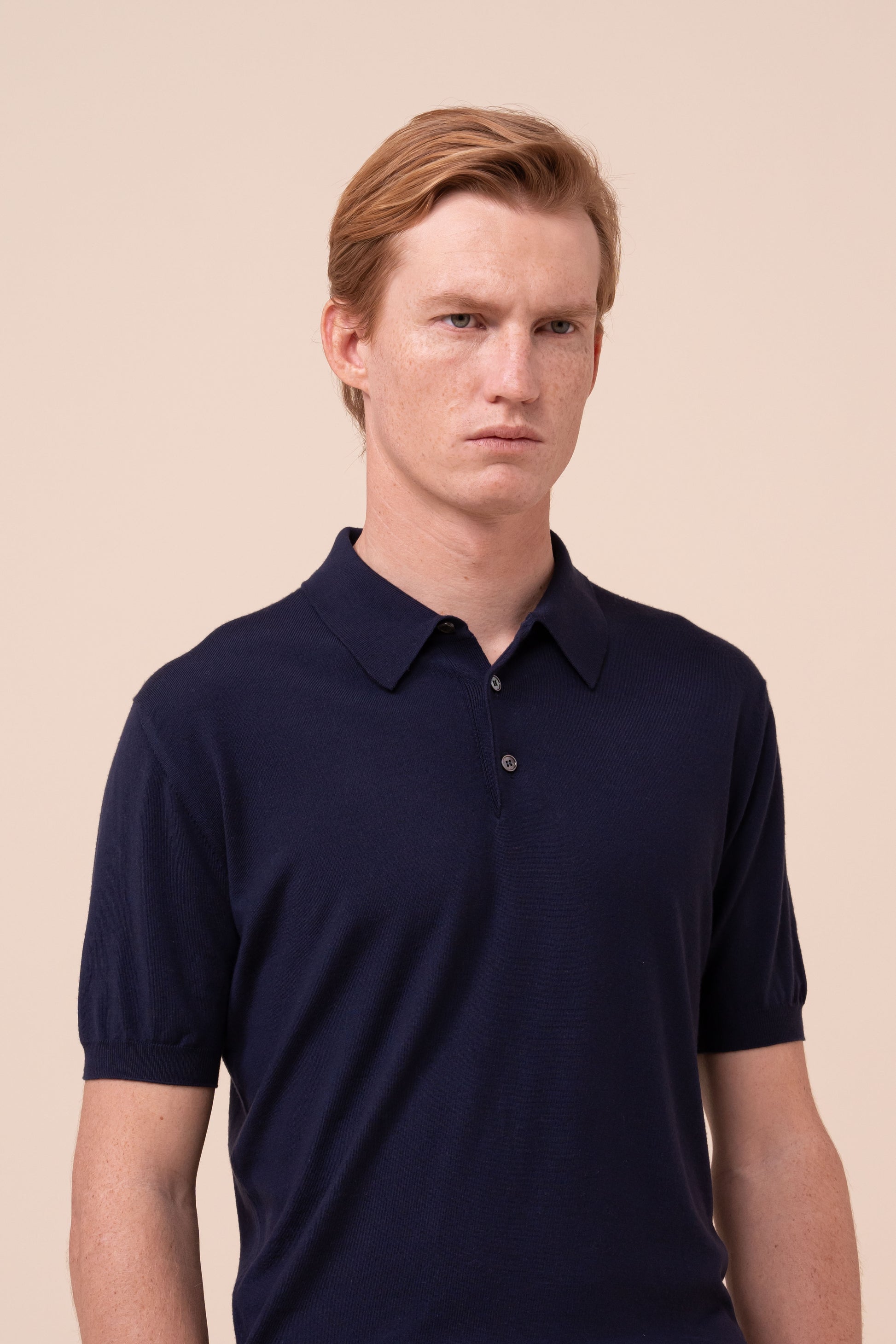 Sportman Helium Wool Knit Polo - MIDNIGHTBLUE