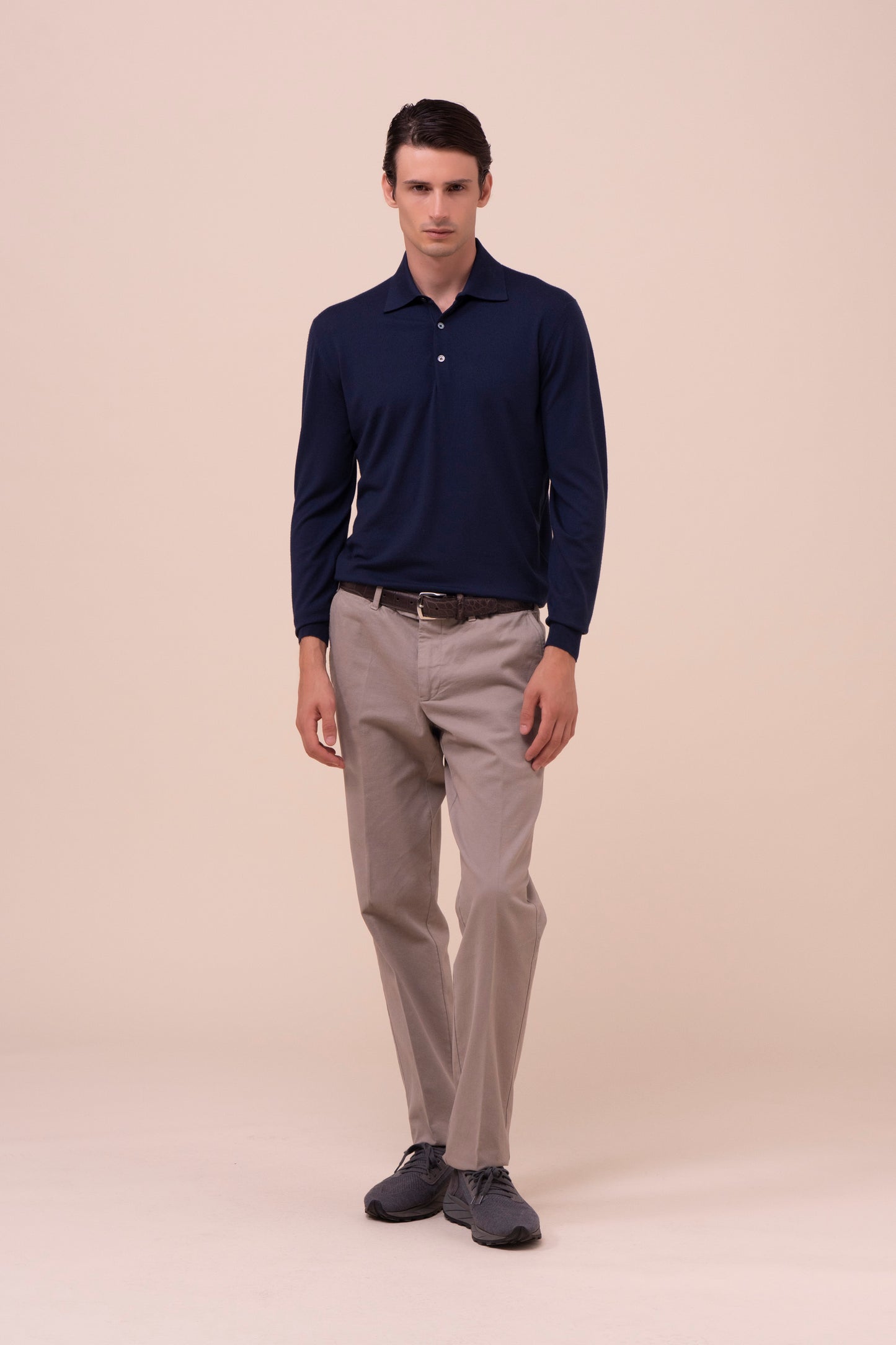 Sport polo in lana Helium - MIDNIGHTBLUE