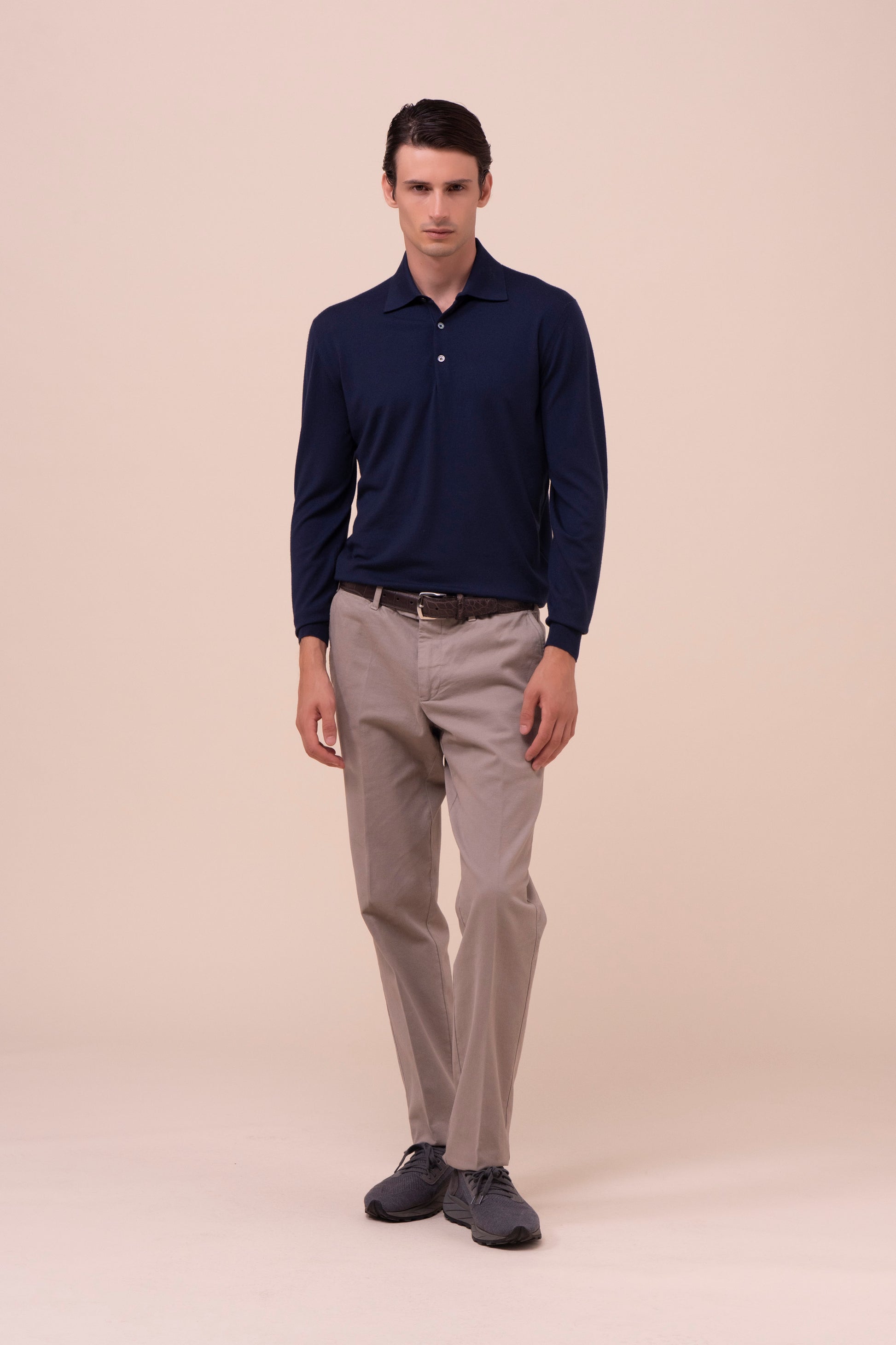 Sport polo in lana Helium - MIDNIGHTBLUE