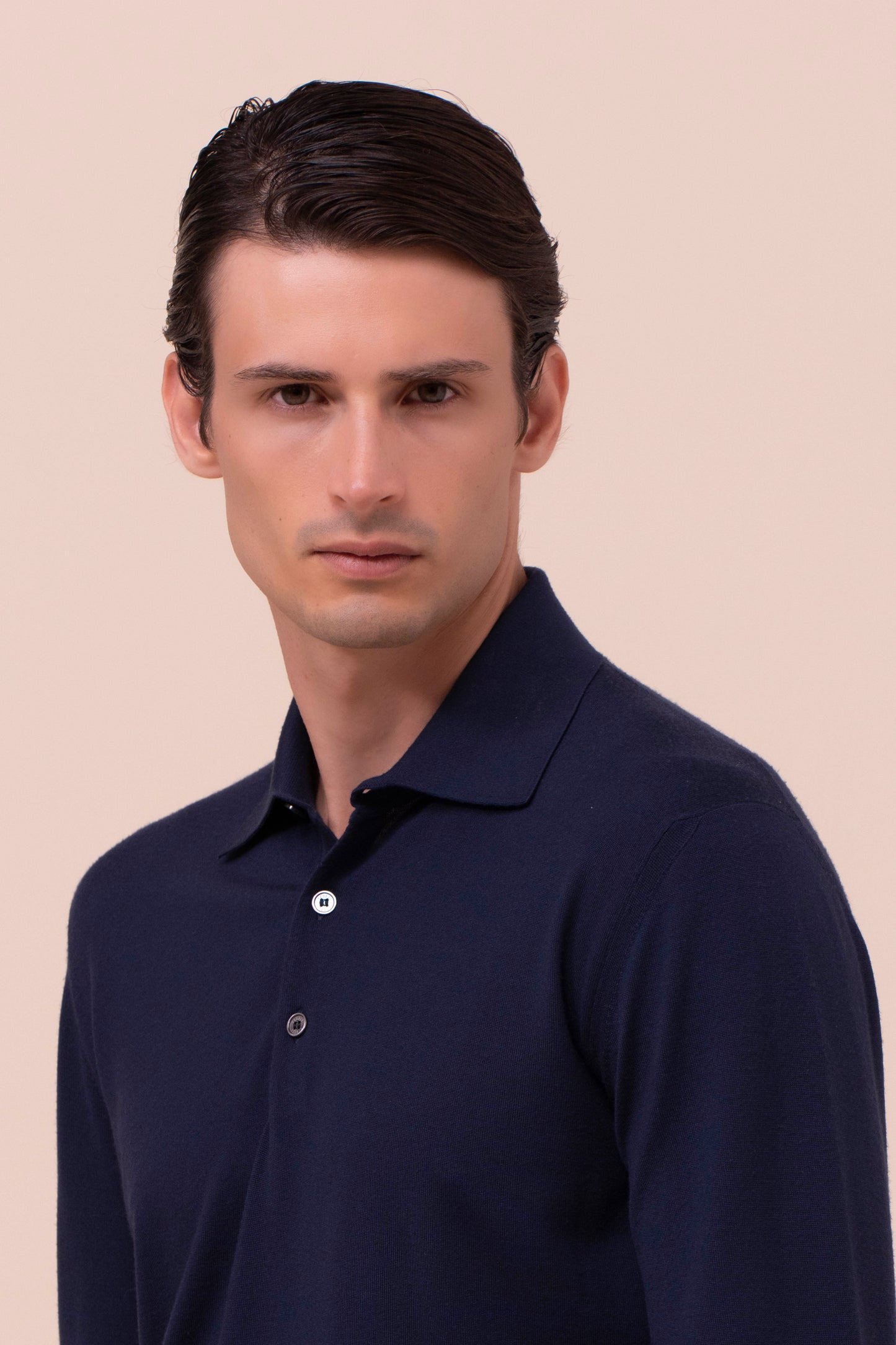 Sport polo in lana Helium - MIDNIGHTBLUE