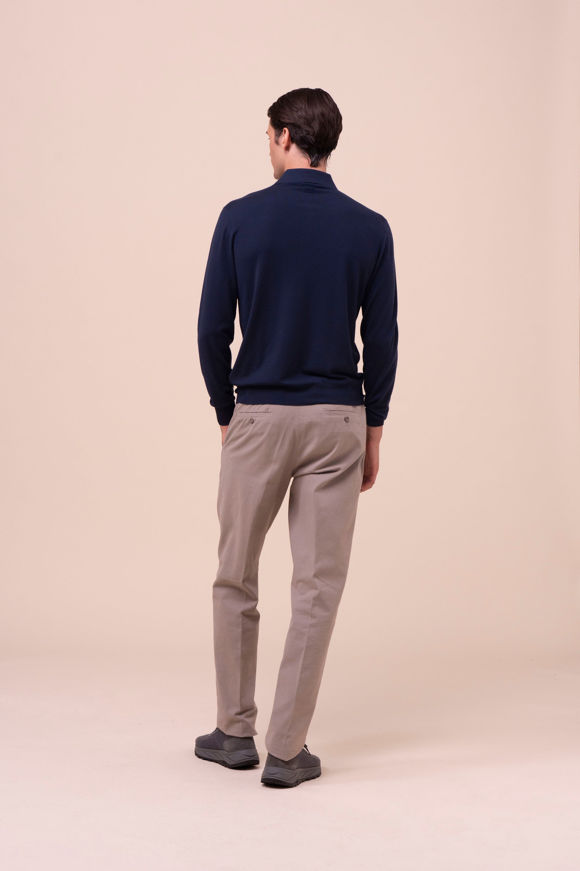 Sport polo in lana Helium - MIDNIGHTBLUE