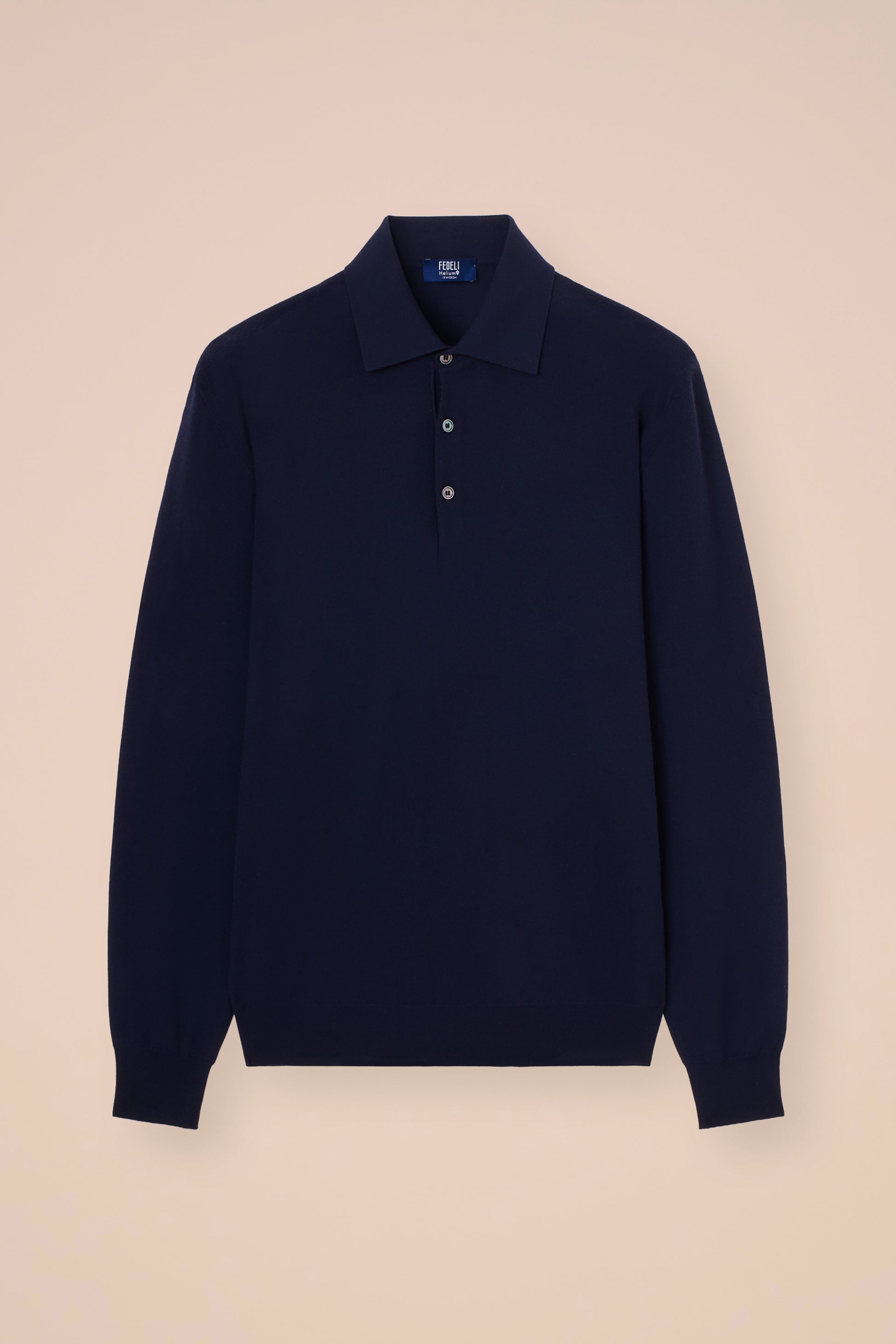 Sport polo in lana Helium - MIDNIGHTBLUE