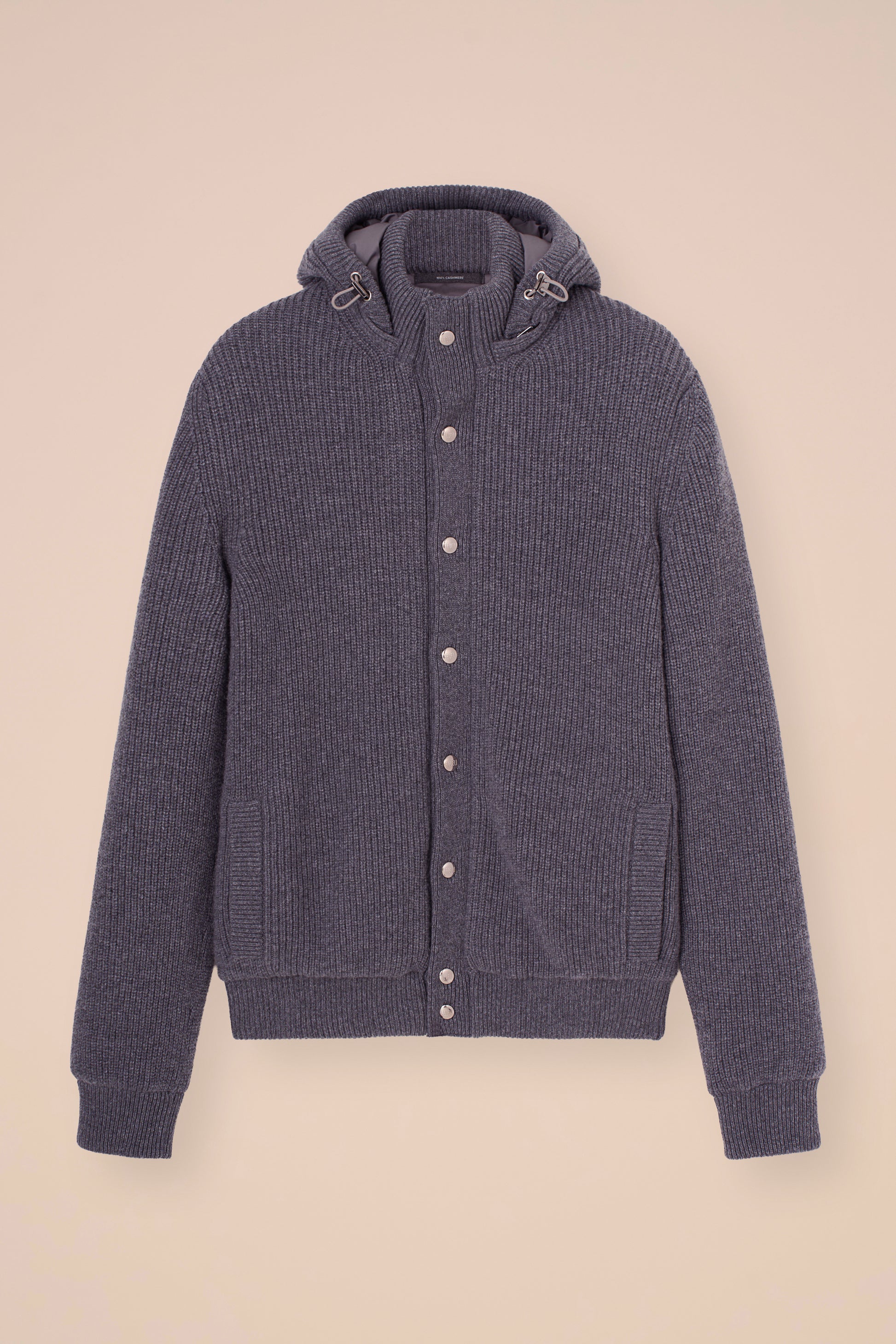 Cortina Cashmere Knit Bomber - STONEMELANGE