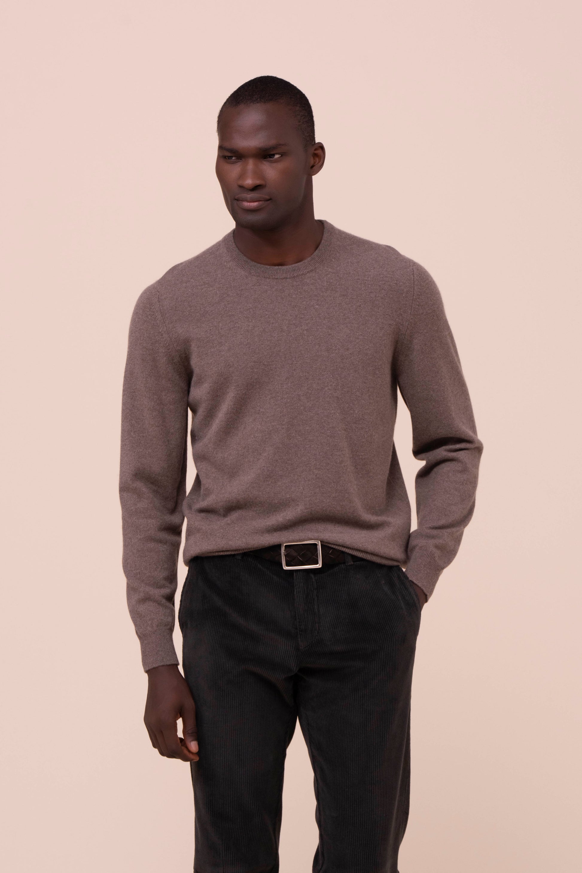 Argentina maglia girocollo in baby cashmere - DARKGREIGE