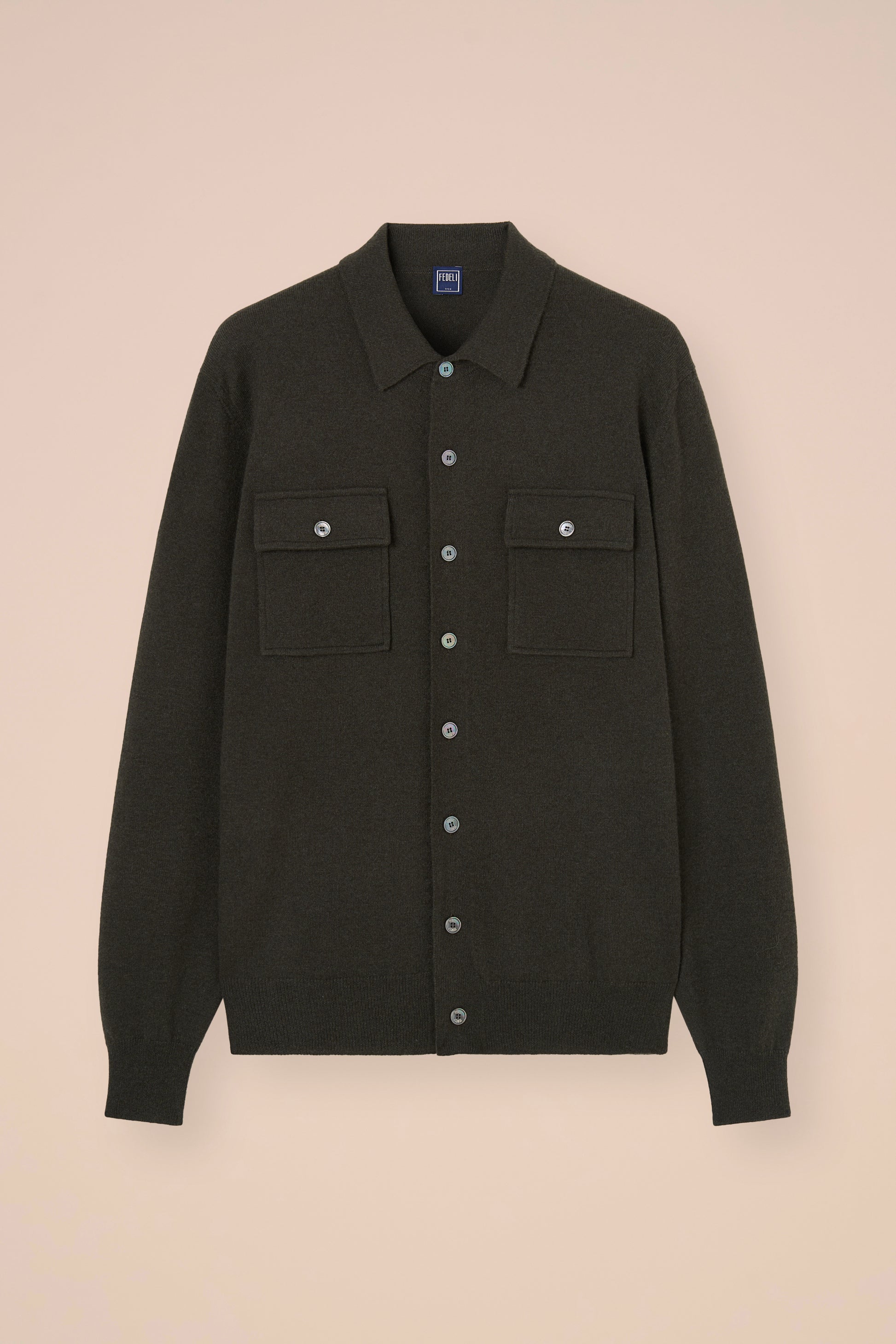 Logan Cashmere Shirt - DARKCHOCOLATE