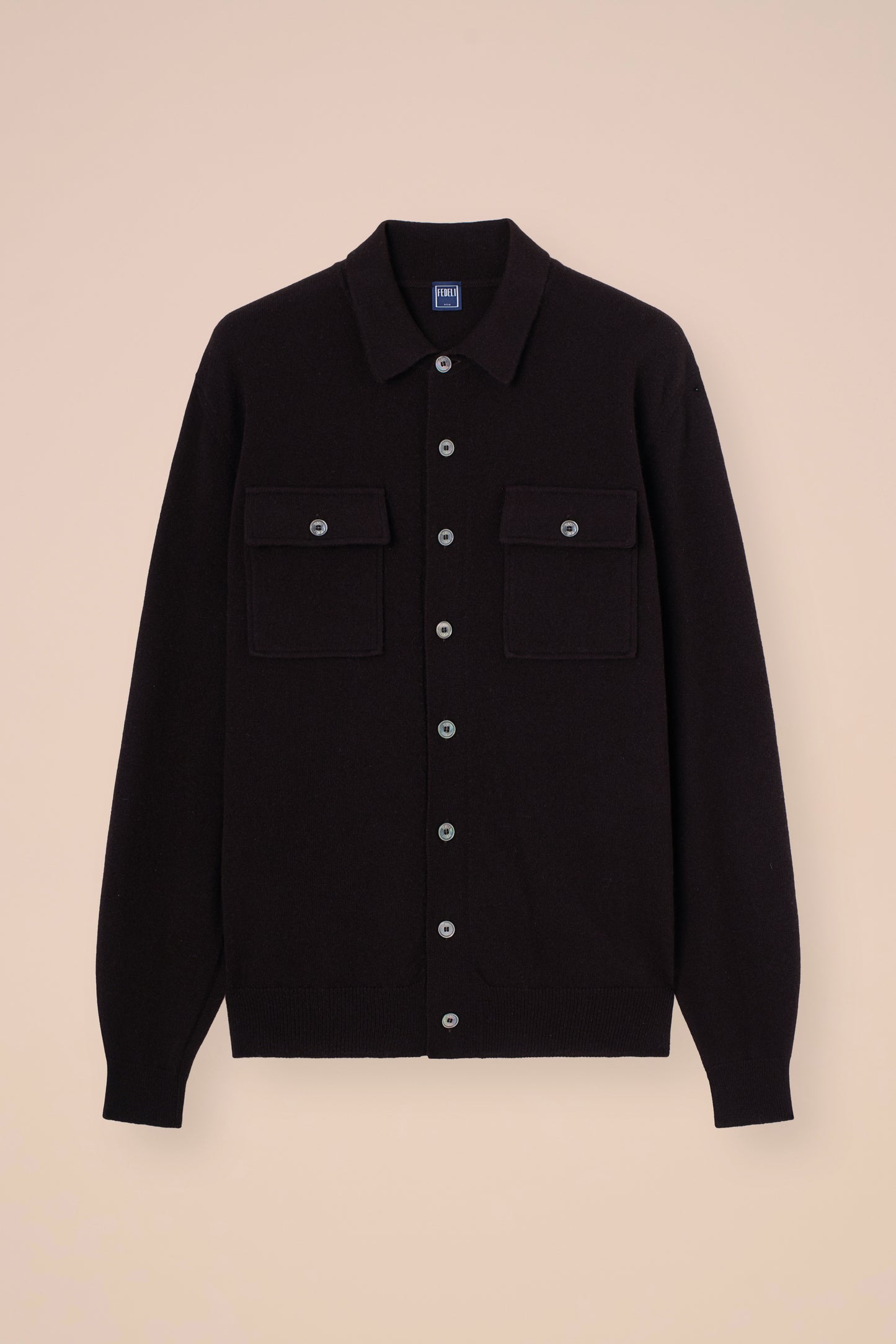 Logan Cashmere Shirt - DARKCHOCOLATE