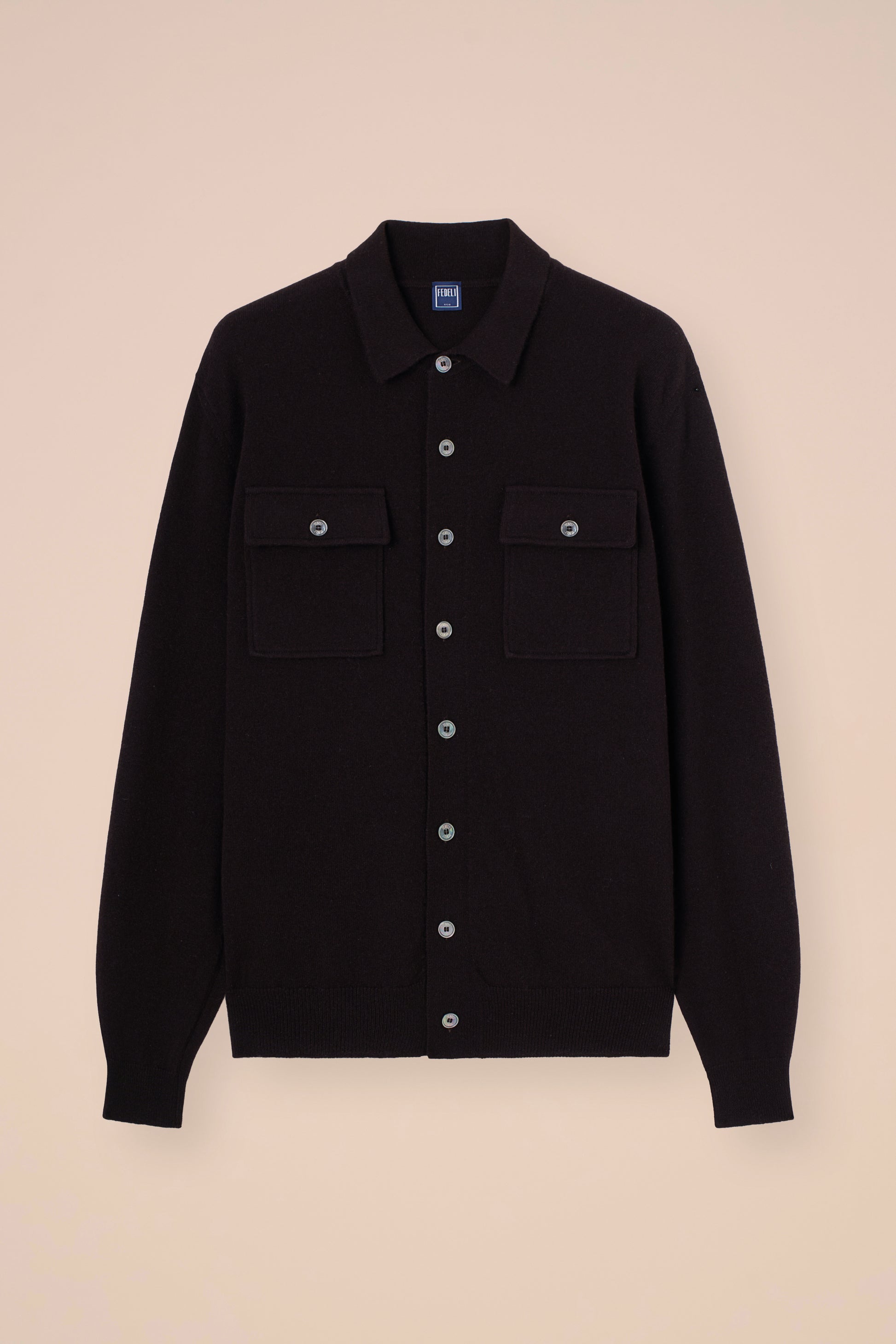 Logan Cashmere Shirt - DARKCHOCOLATE