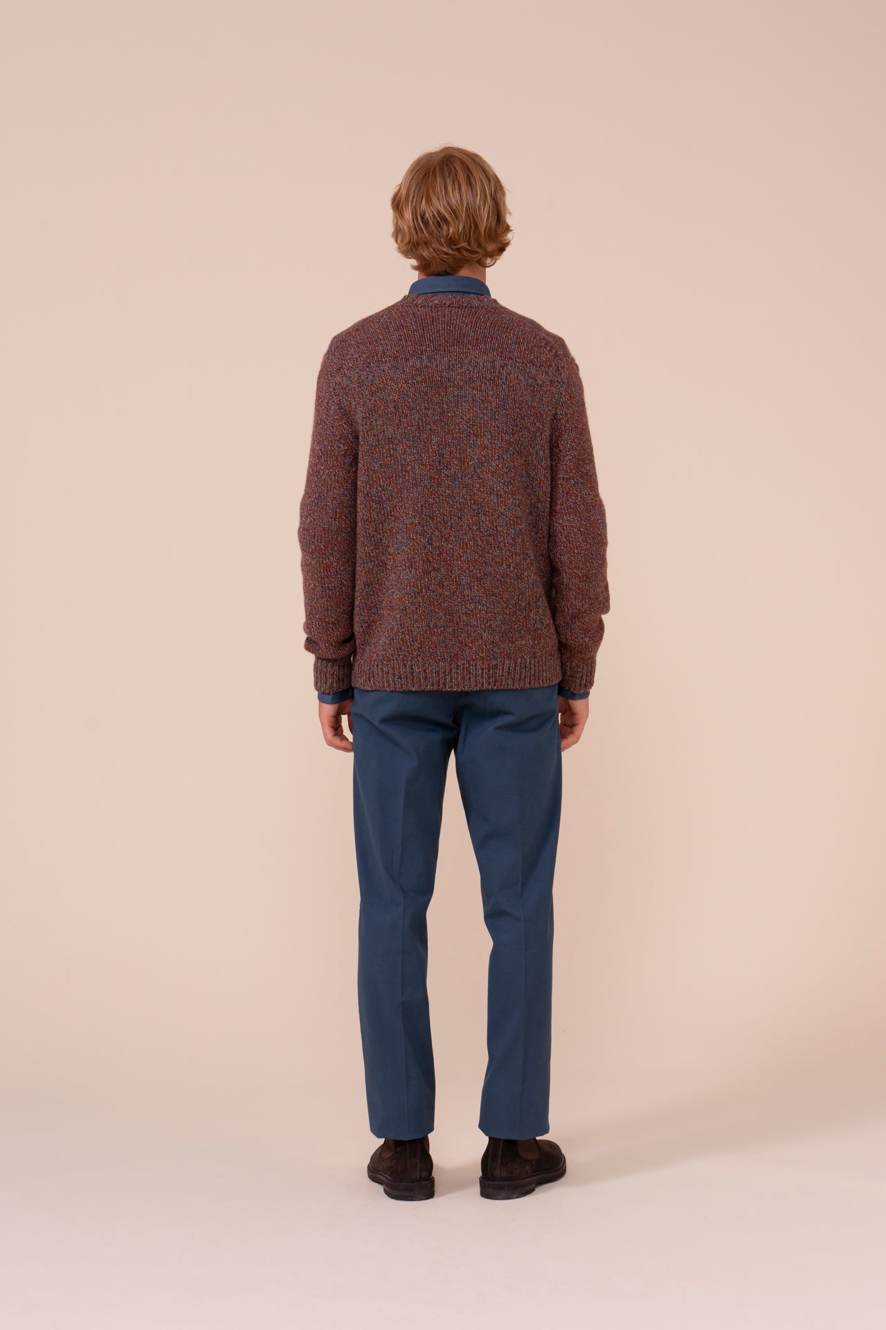Argentina Cashmere Seven Colors Crewneck - MERLOT