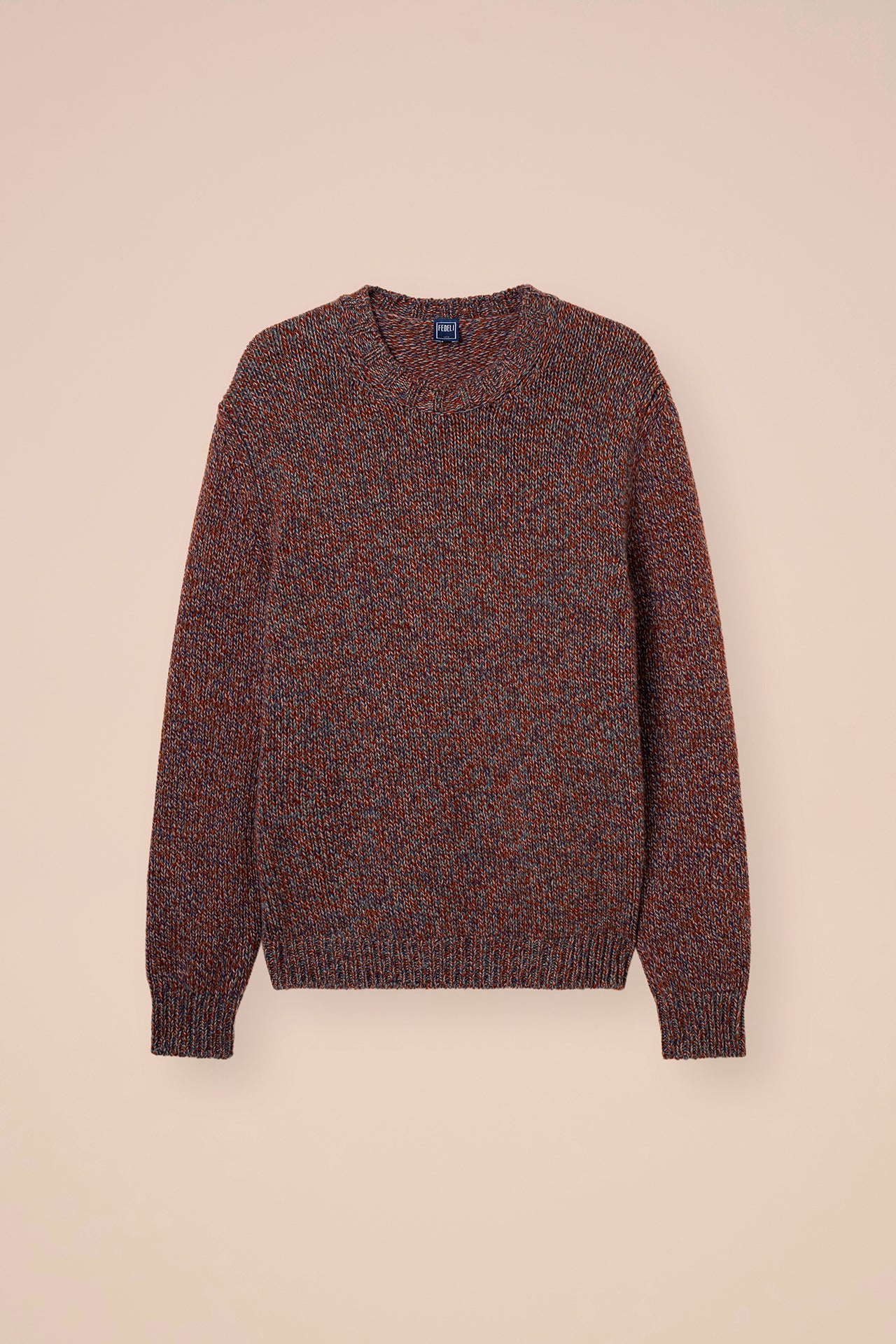 Argentina Cashmere Seven Colors Crewneck - MERLOT