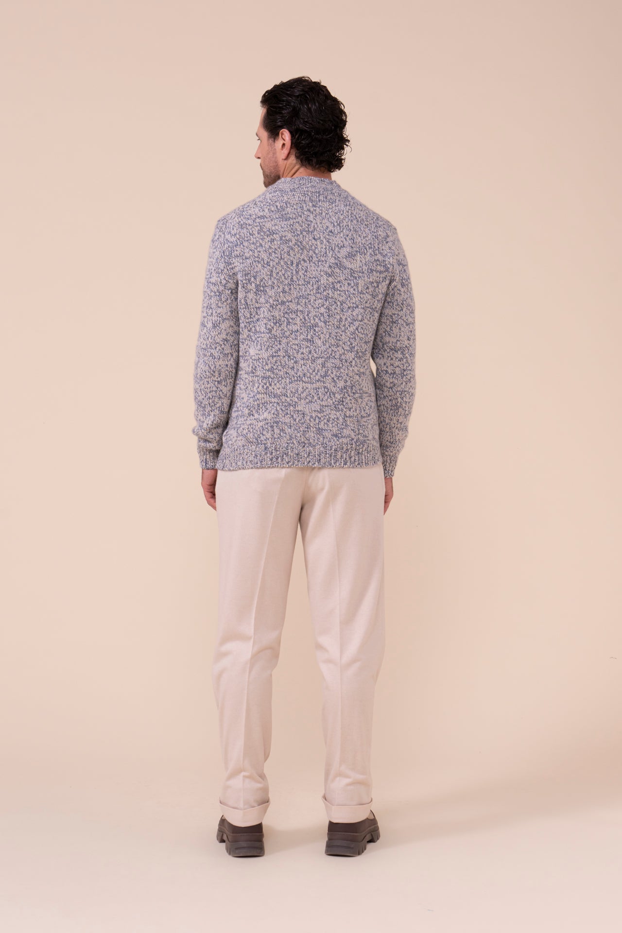 Argentina Cashmere Seven Colors Crewneck - ICE