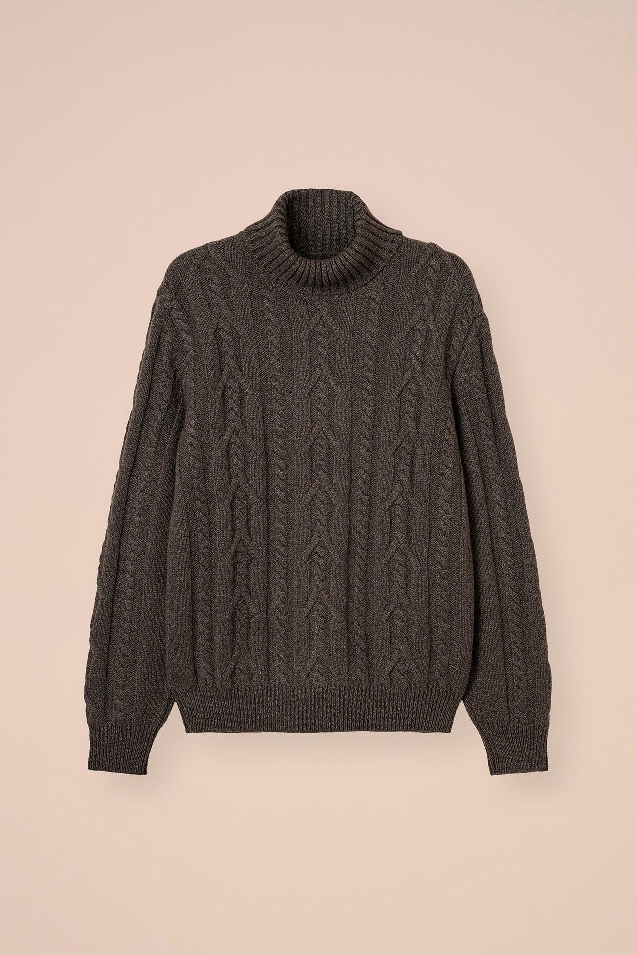 Moena Cashmere Turtleneck - ALMOND