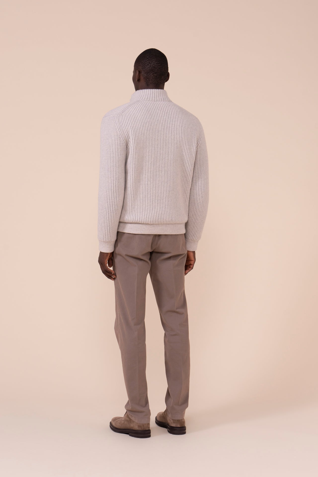 Andrea Cashmere Vanisé Zipped Bomber - LIGHTGRAY