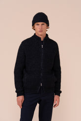 Sylt giacca in cashmere piuma con zip