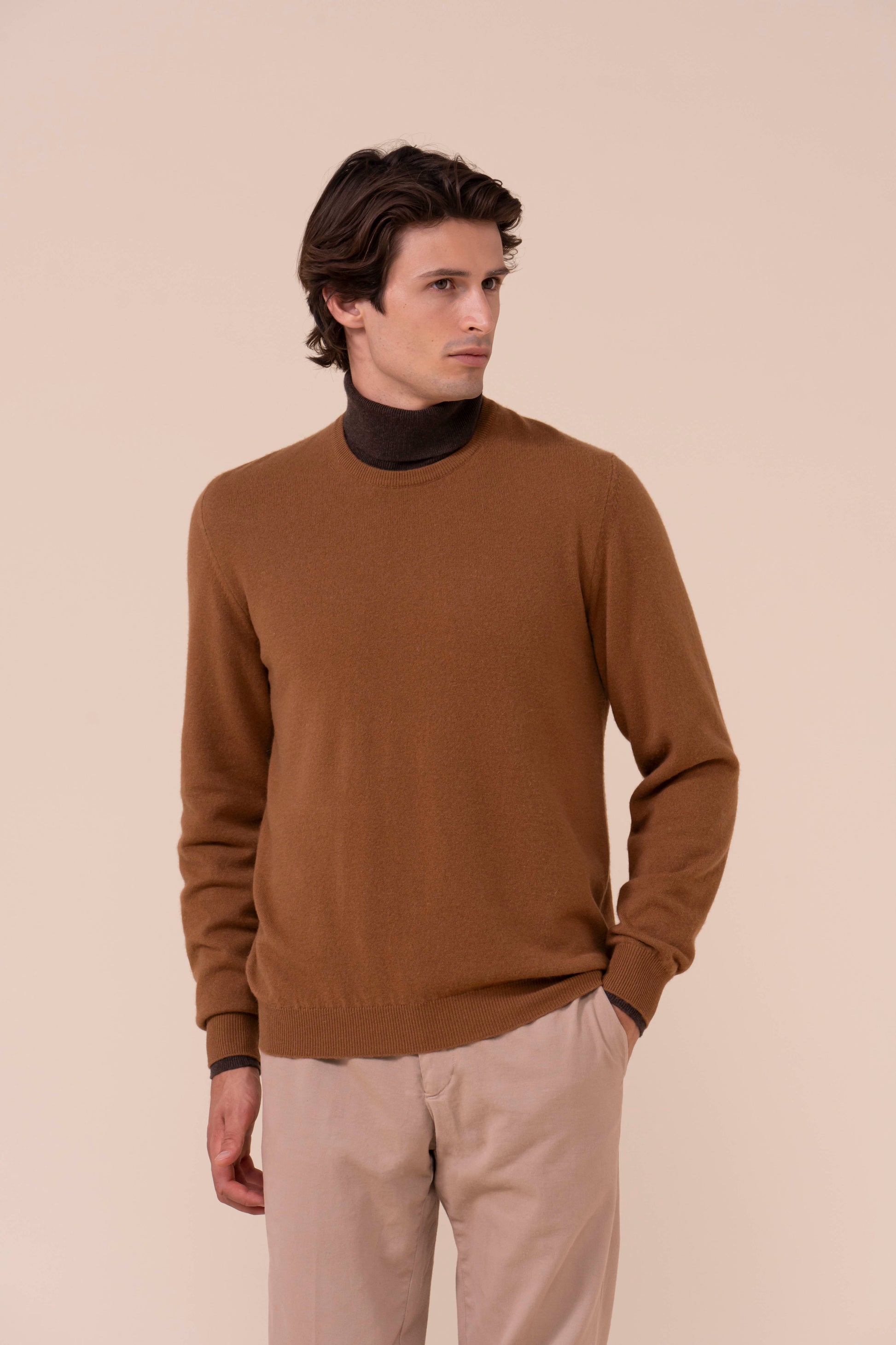 Argentina maglia girocollo in vicuña - SIENNA