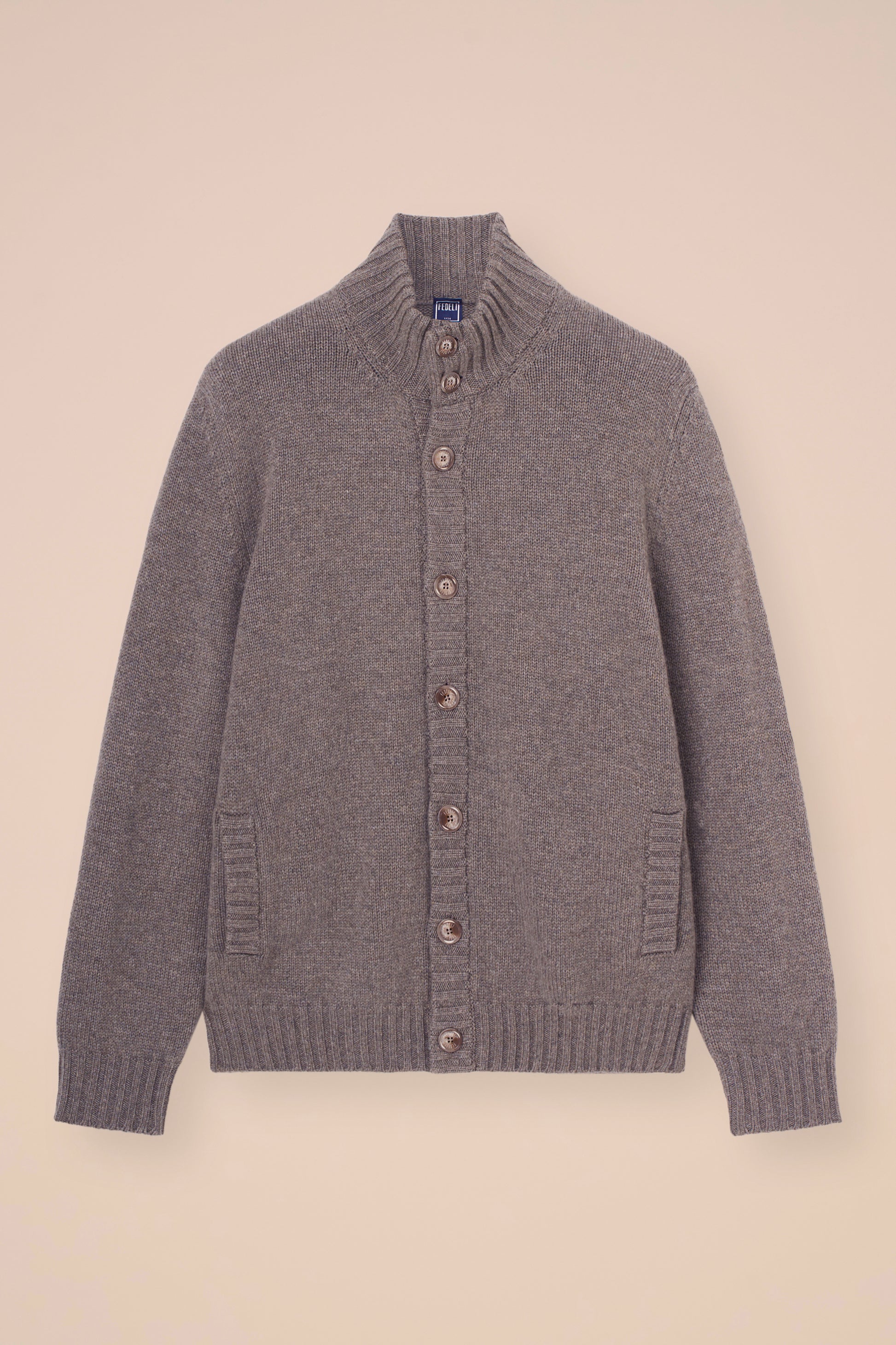 Favonius 428 cardigan in cashmere con bottoni - SAGEGREEN