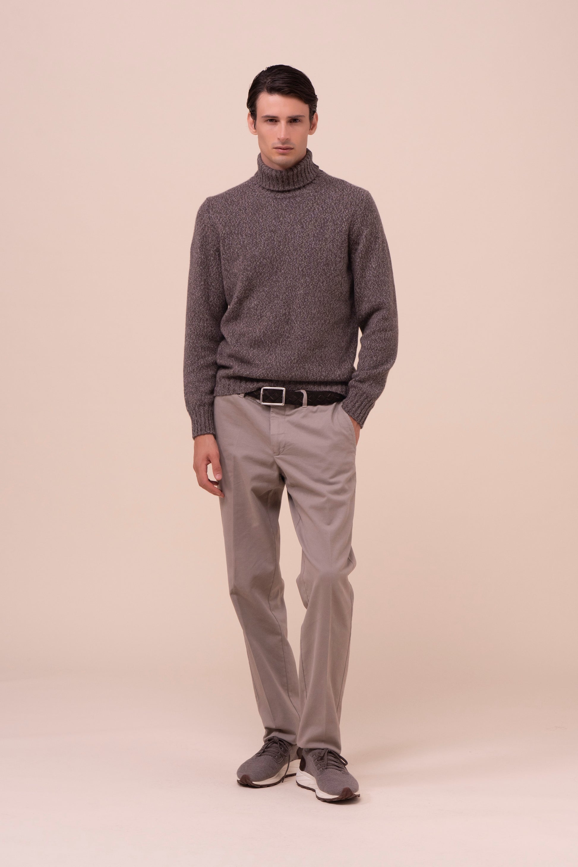 Derby 428 dolcevita in cashmere mix - DARKGREIGE