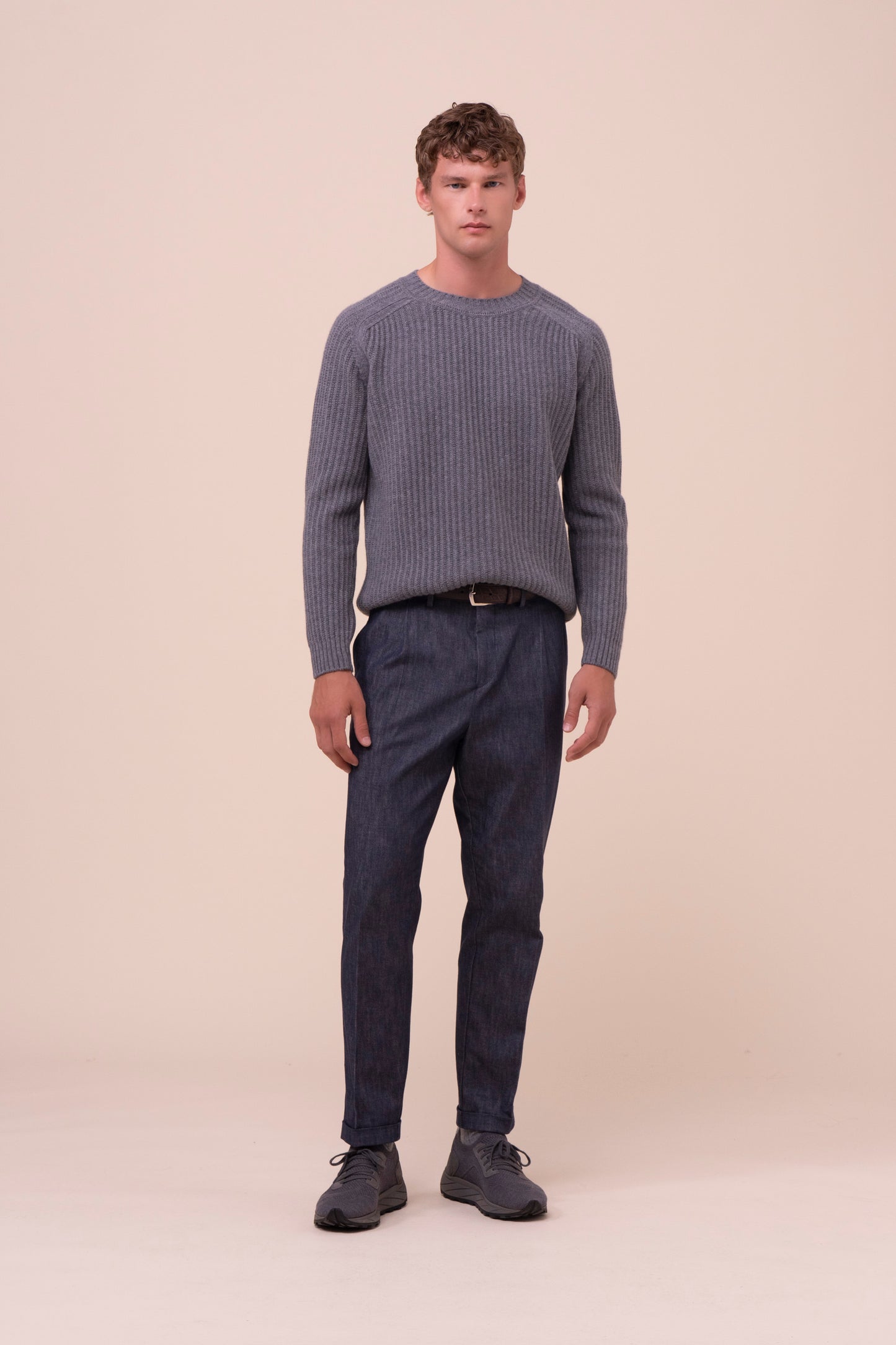 Ladak maglia girocollo in lana e cashmere - FLANNEL