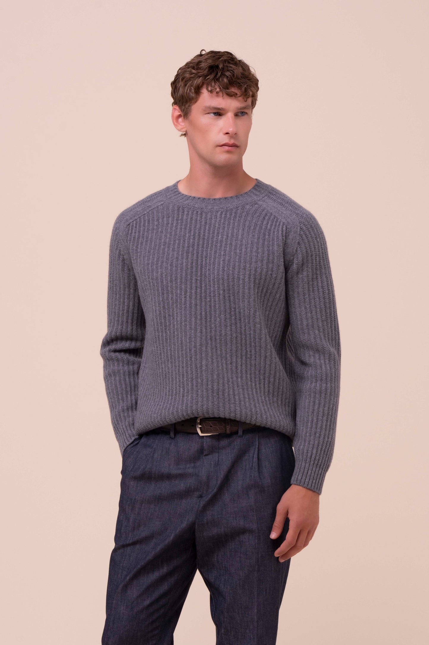 Ladak maglia girocollo in lana e cashmere - FLANNEL