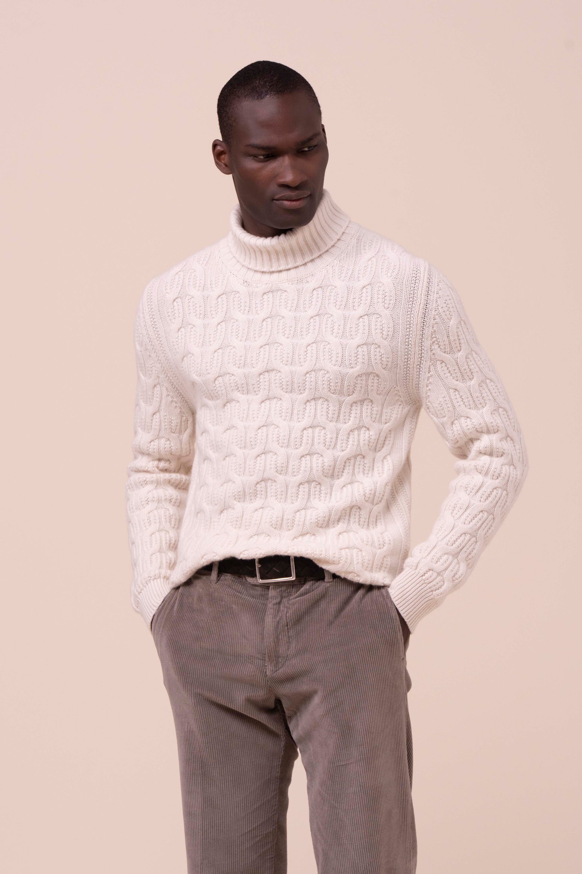 Gardena dolcevita a trecce in baby cashmere - ICE