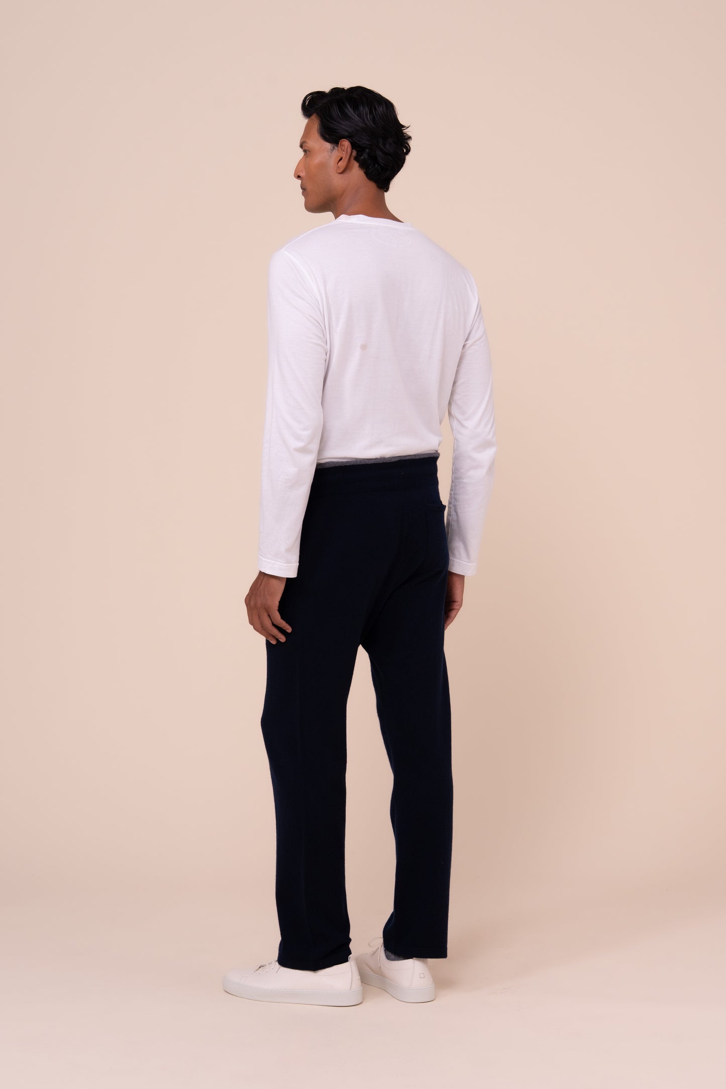 Davis pantaloni in maglia di cashmere - MIDNIGHTBLUE