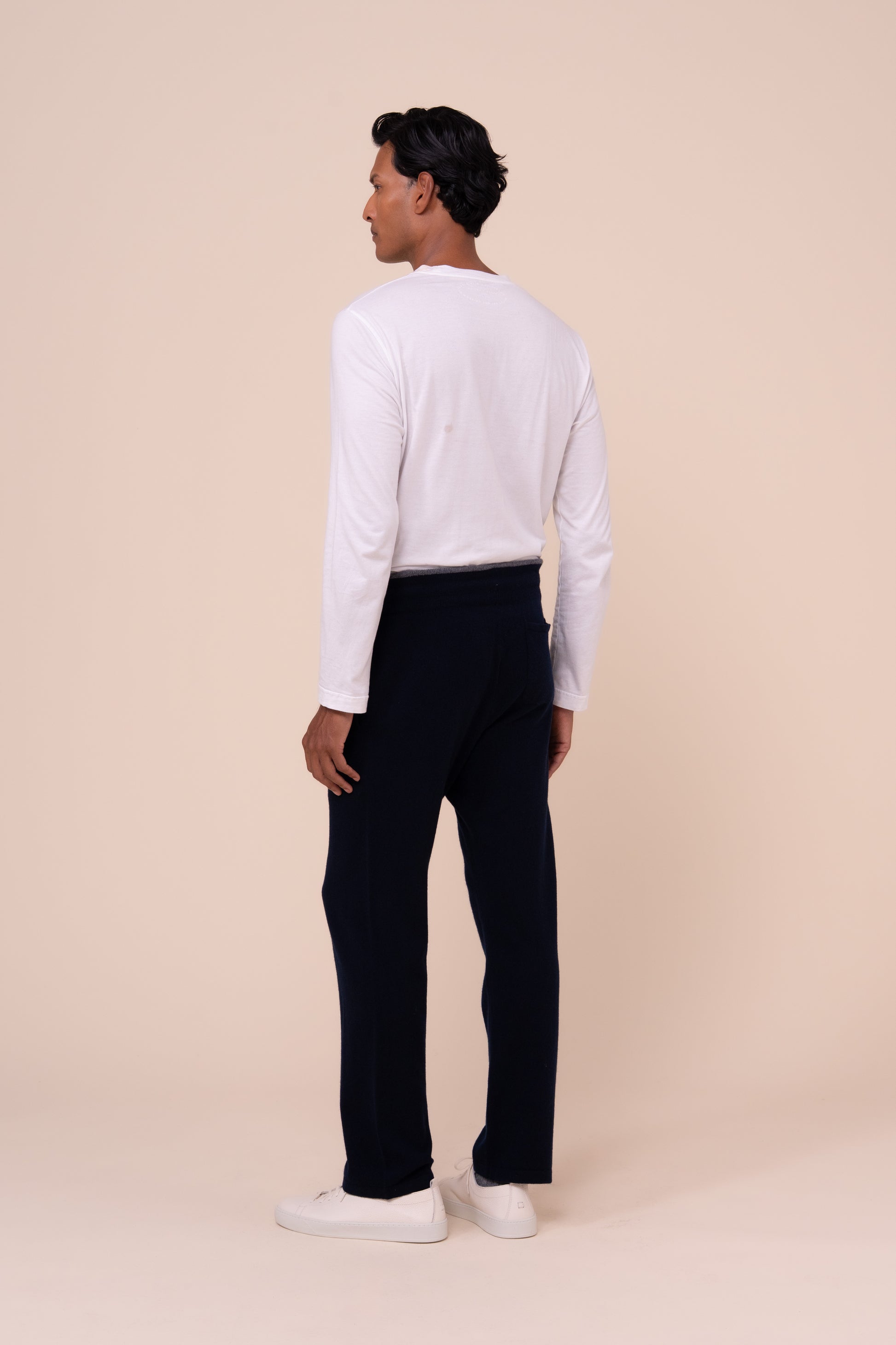 Davis pantaloni in maglia di cashmere - MIDNIGHTBLUE