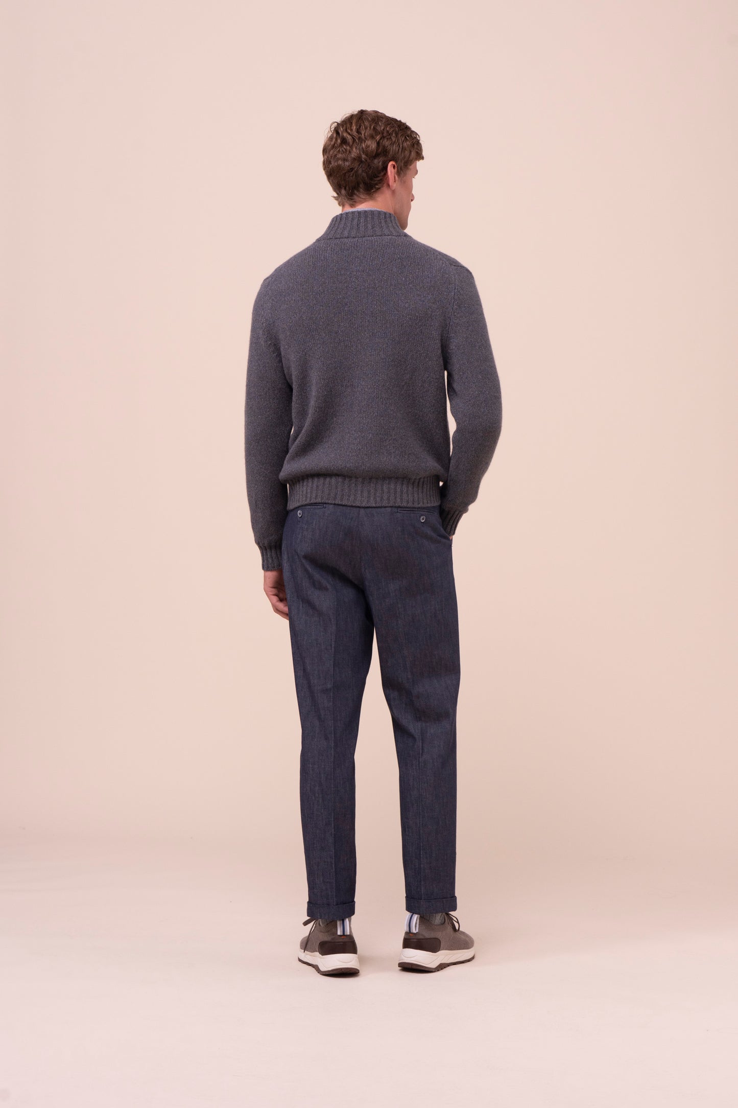 Favonius 428 cardigan in cashmere mix - CHOCOLATE