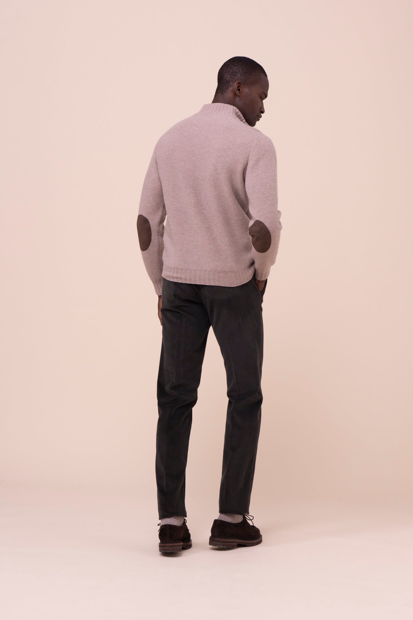 Every Cashmere Half Zip Sweater - DESERTMELANGE