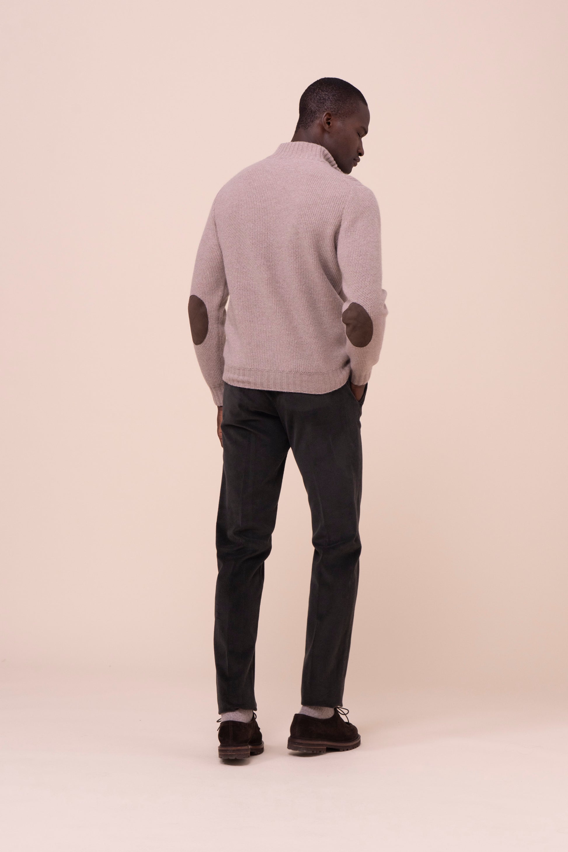 Every Cashmere Half Zip Sweater - DESERTMELANGE