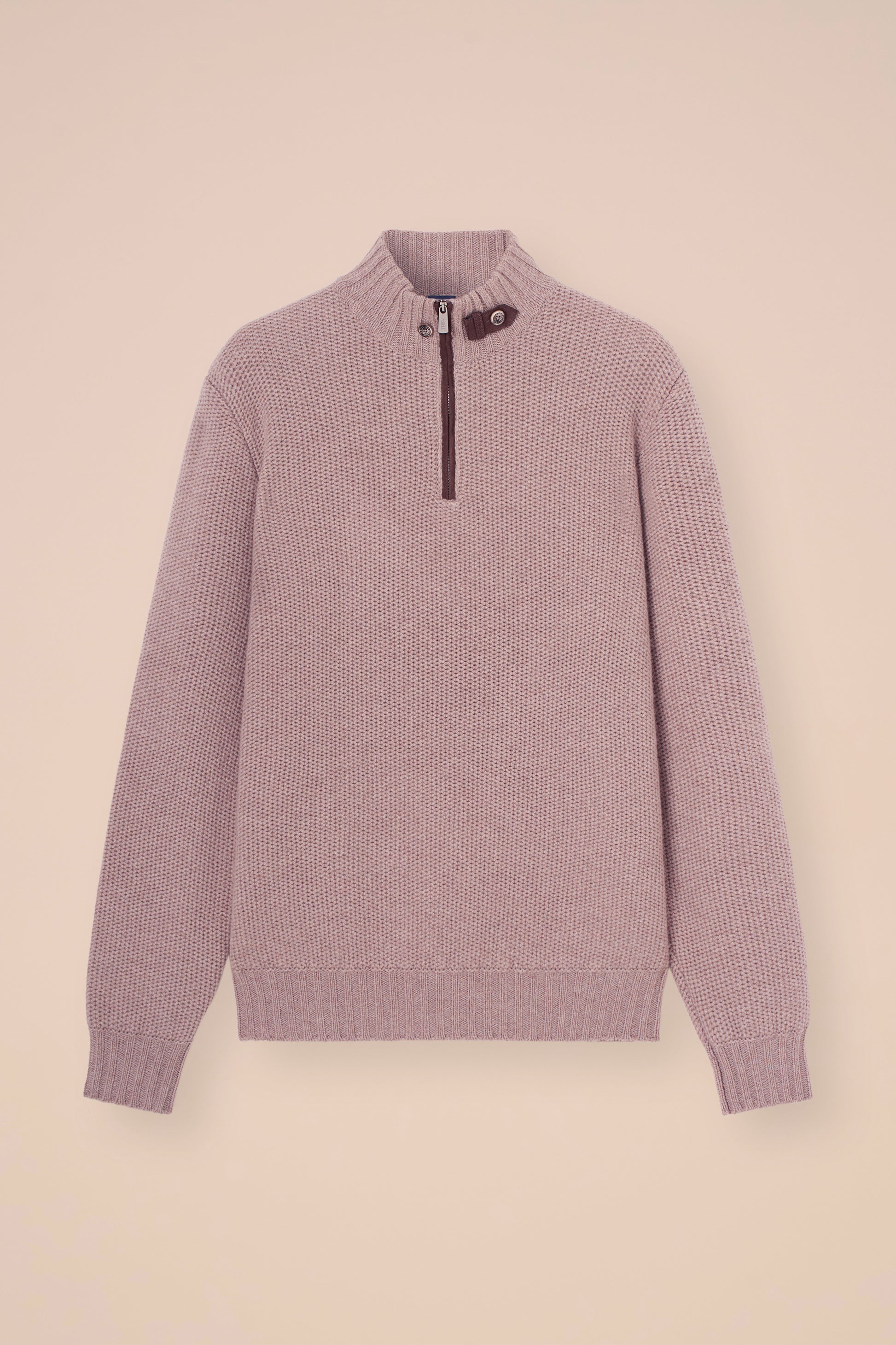 Every Cashmere Half Zip Sweater - DESERTMELANGE