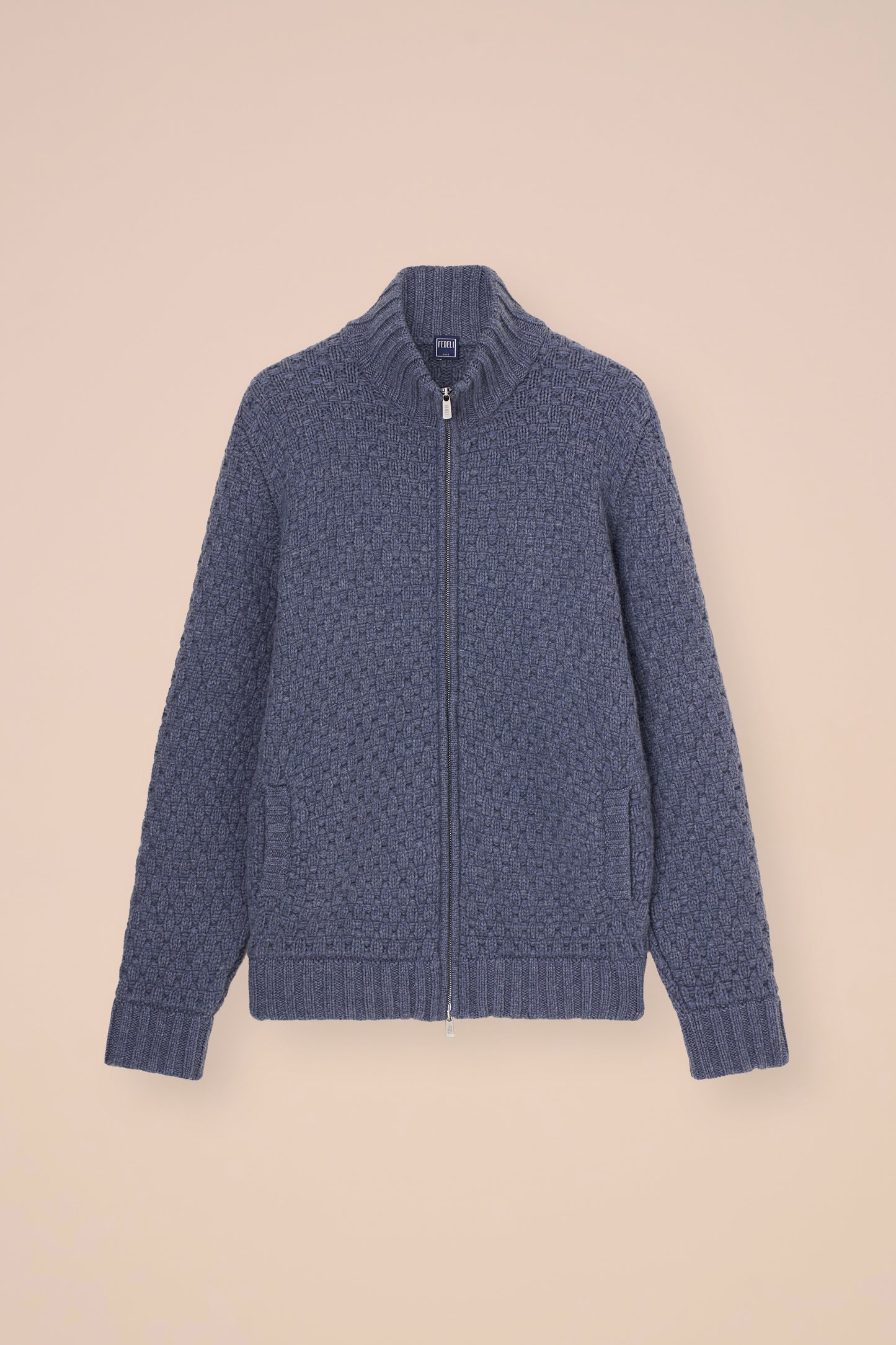 Point maglia in cashmere con zip - LIGHTDENIM