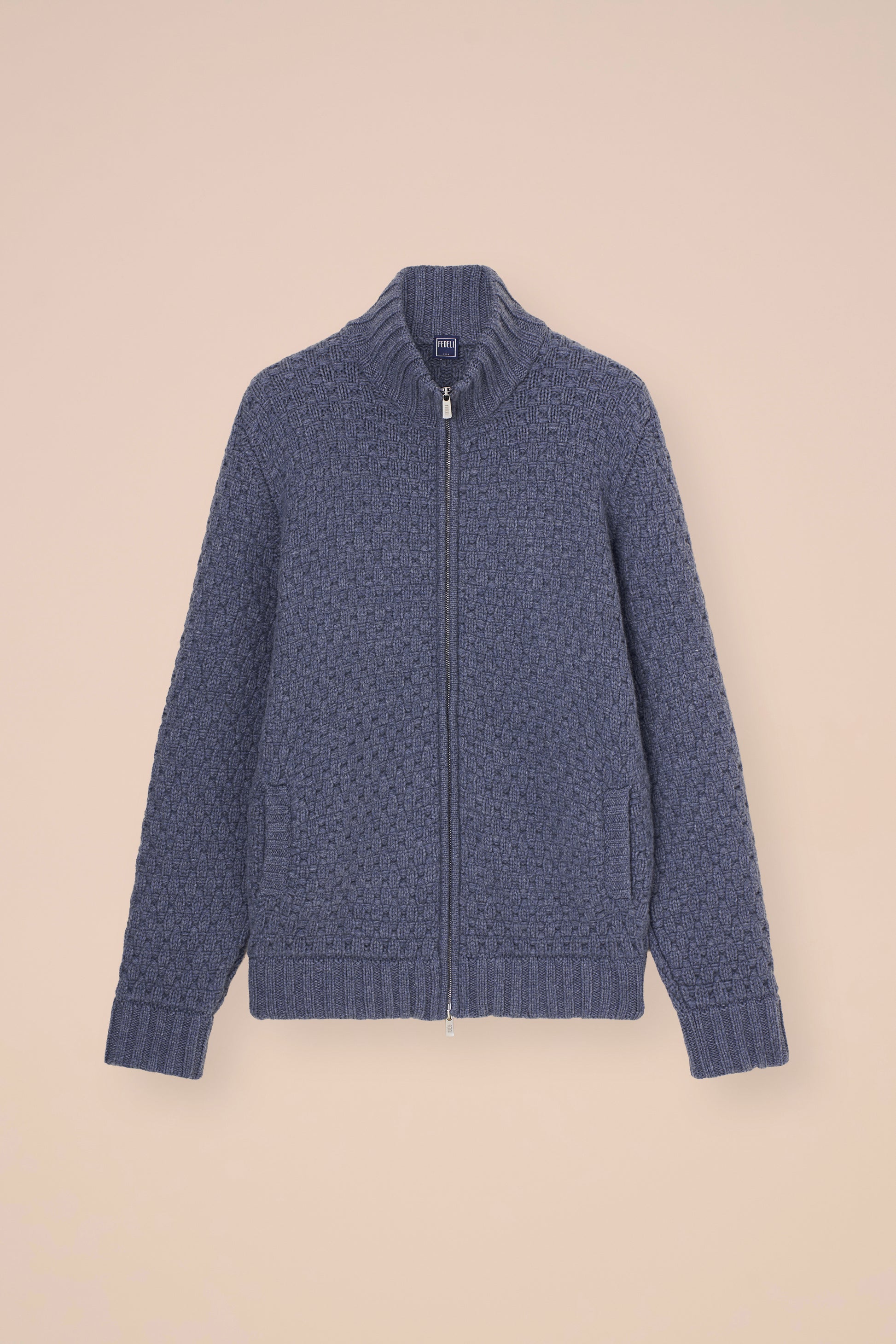 Point maglia in cashmere con zip - LIGHTDENIM