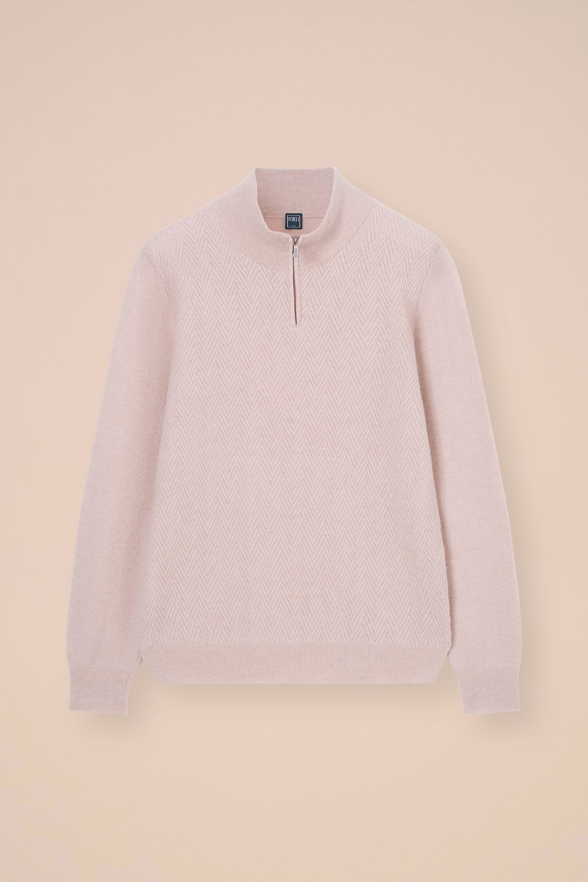 Arrow maglia a mezza zip in blend di lana - CREAM