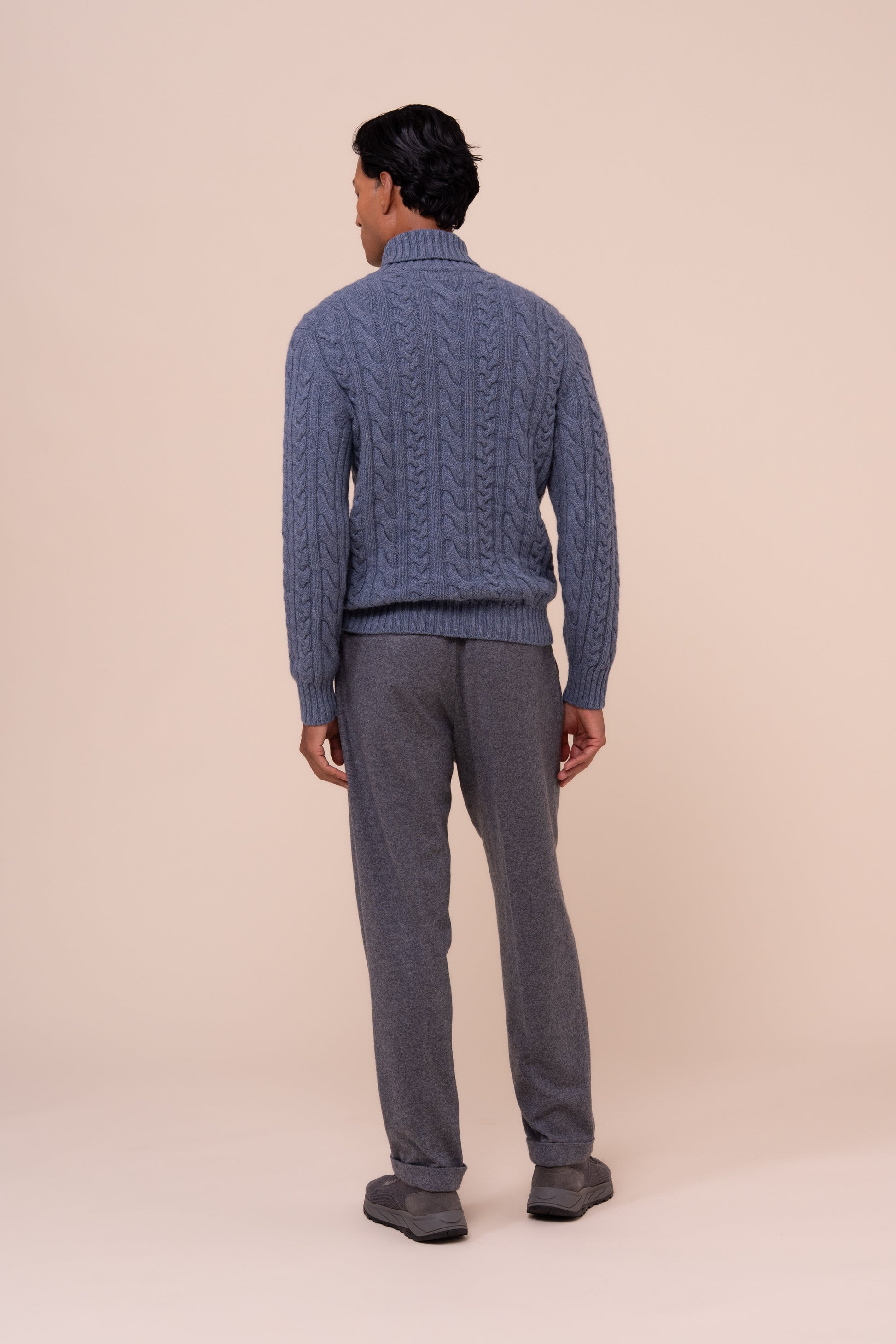 Aviemore Wool Cashmere Turtleneck - LIGHTDENIM