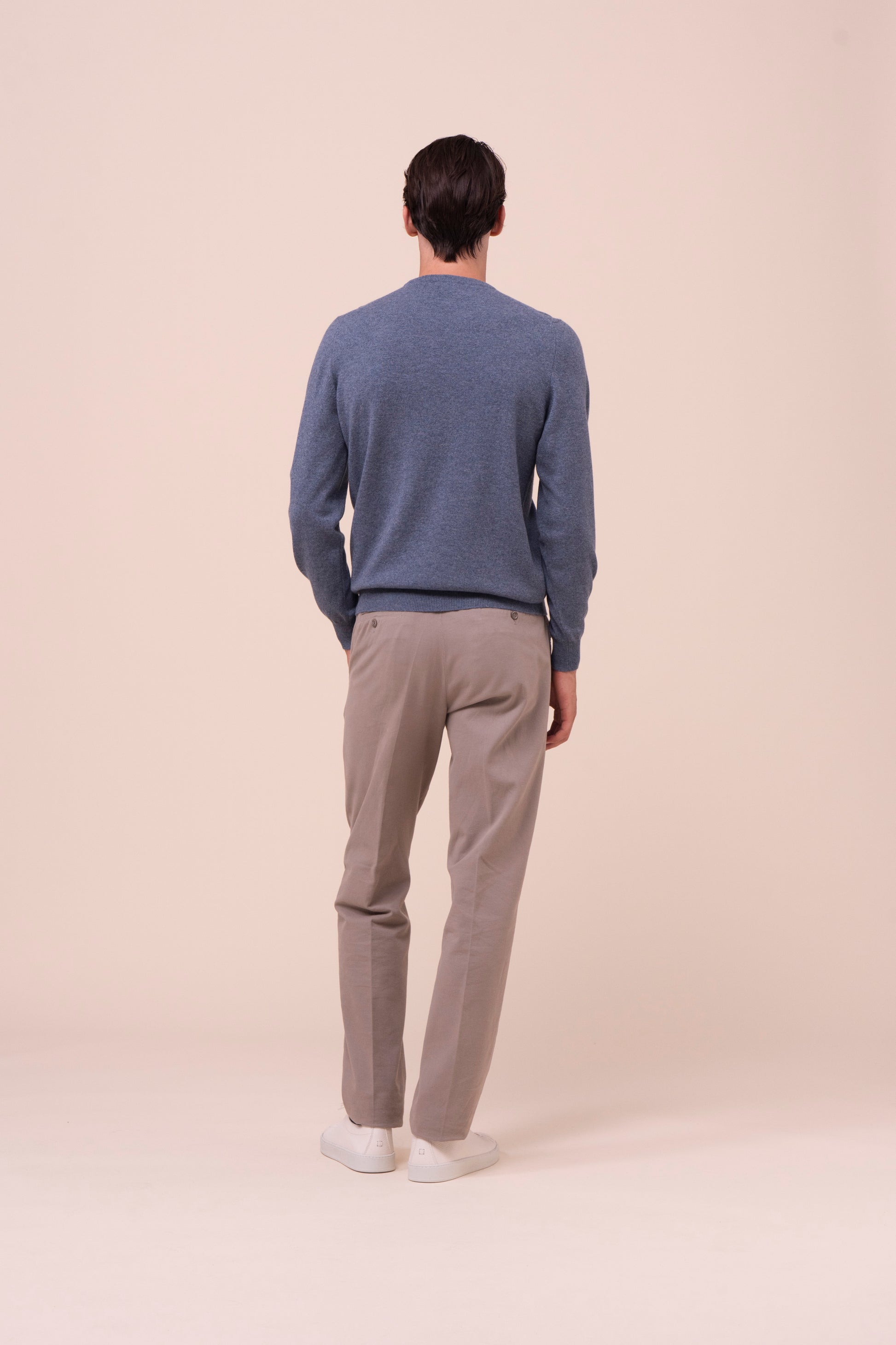 Argentina slim maglia girocollo in cashmere - LIGHTDENIM