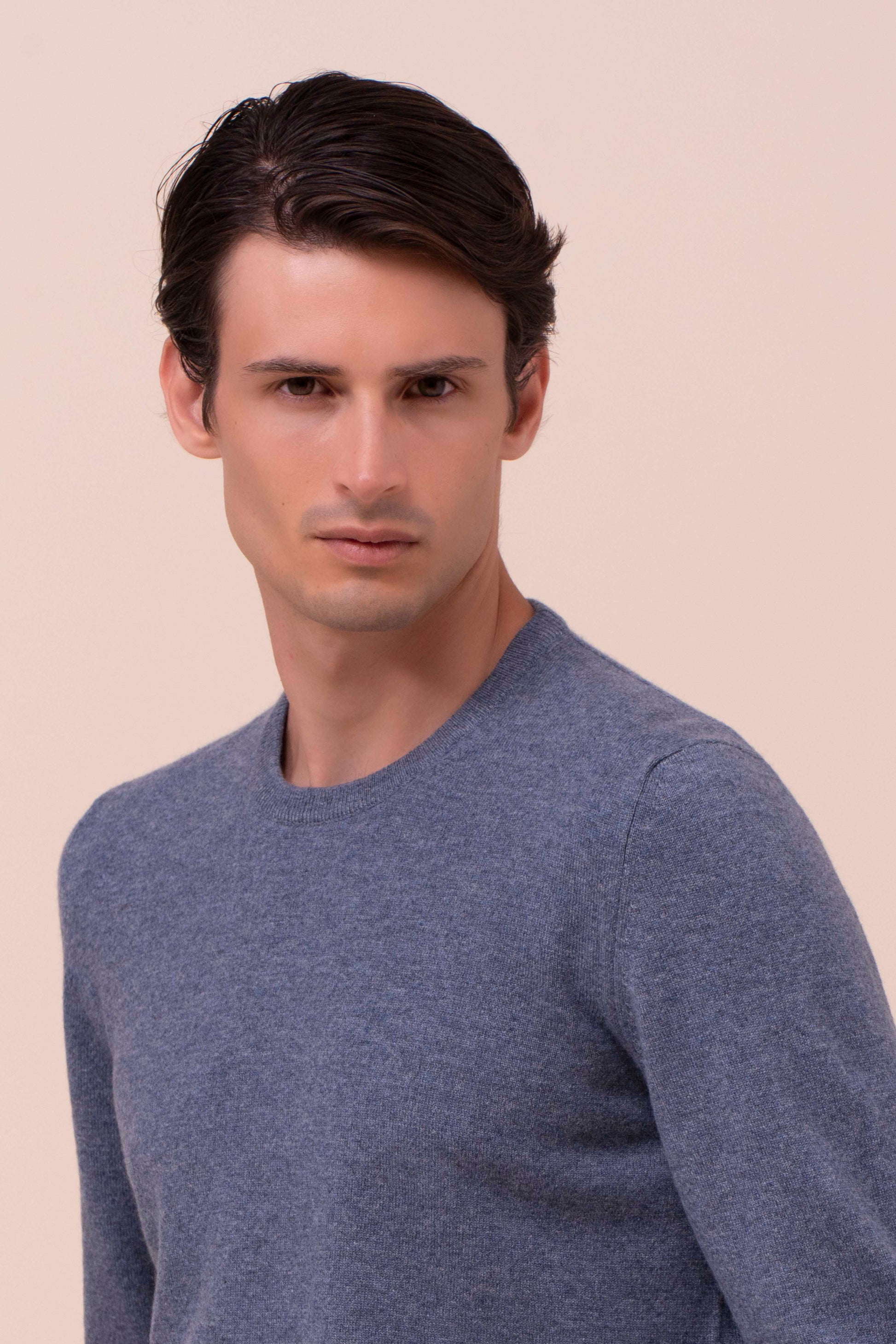 Argentina slim maglia girocollo in cashmere - LIGHTDENIM