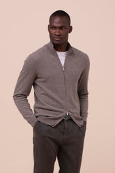 Favonio Open maglia in cashmere con zip