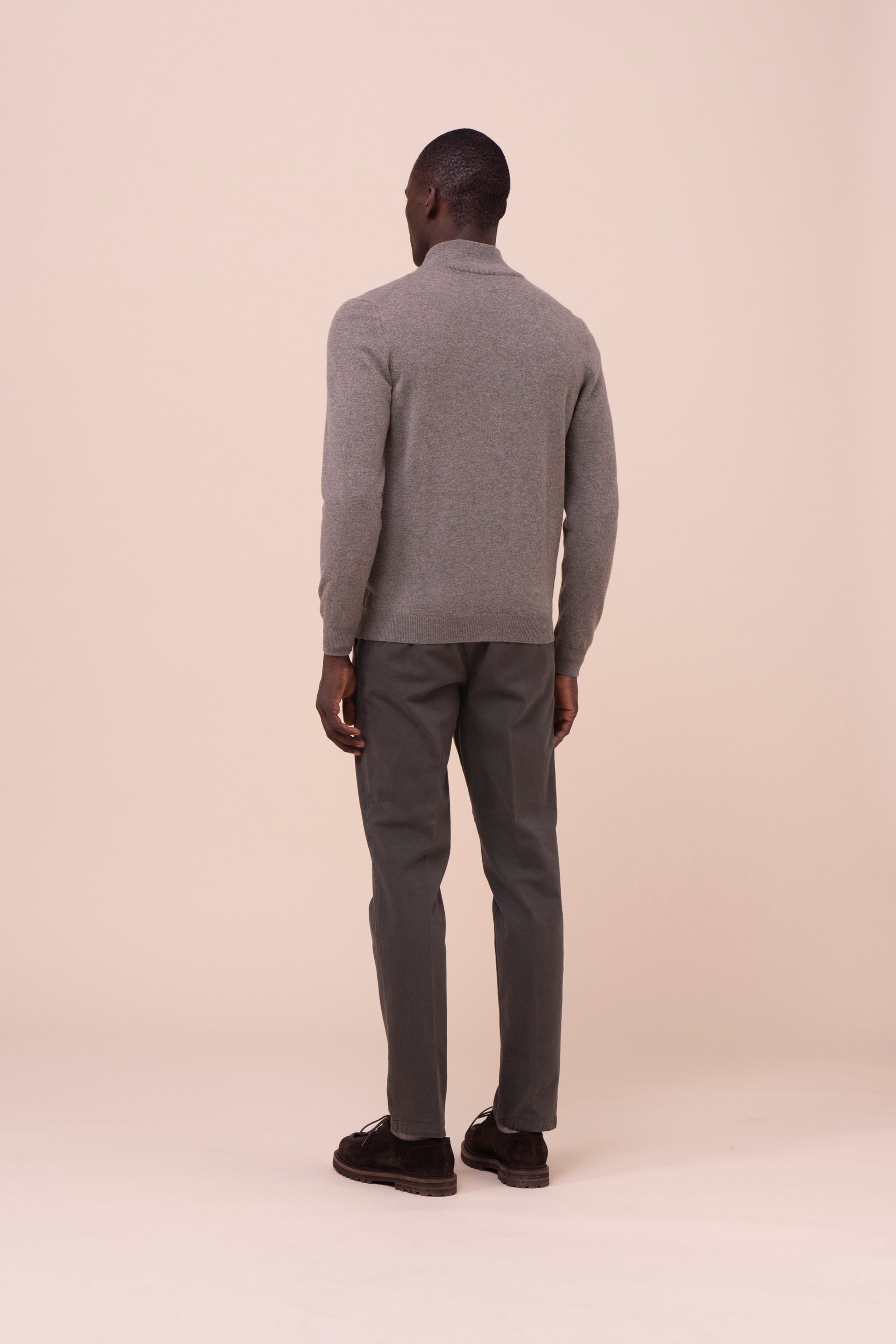 Favonio Cashmere Full Zip Sweater - SAGEGREEN
