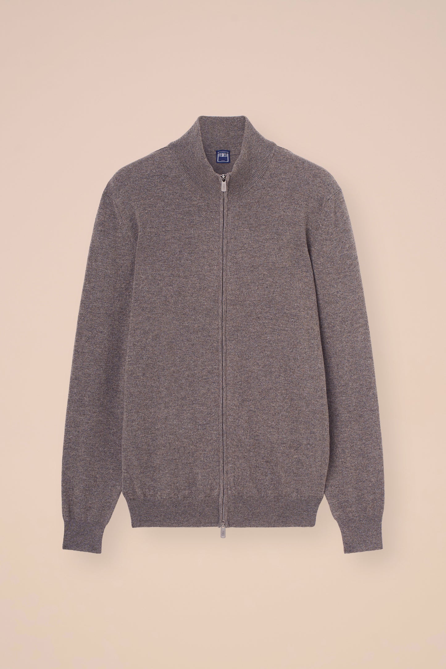 Favonio Cashmere Full Zip Sweater - SAGEGREEN