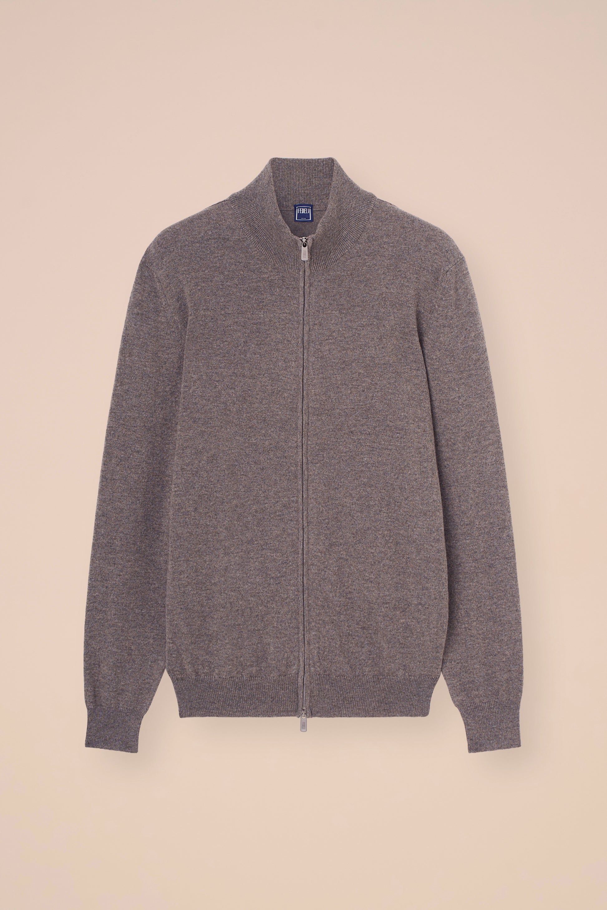 Favonio Cashmere Full Zip Sweater - SAGEGREEN