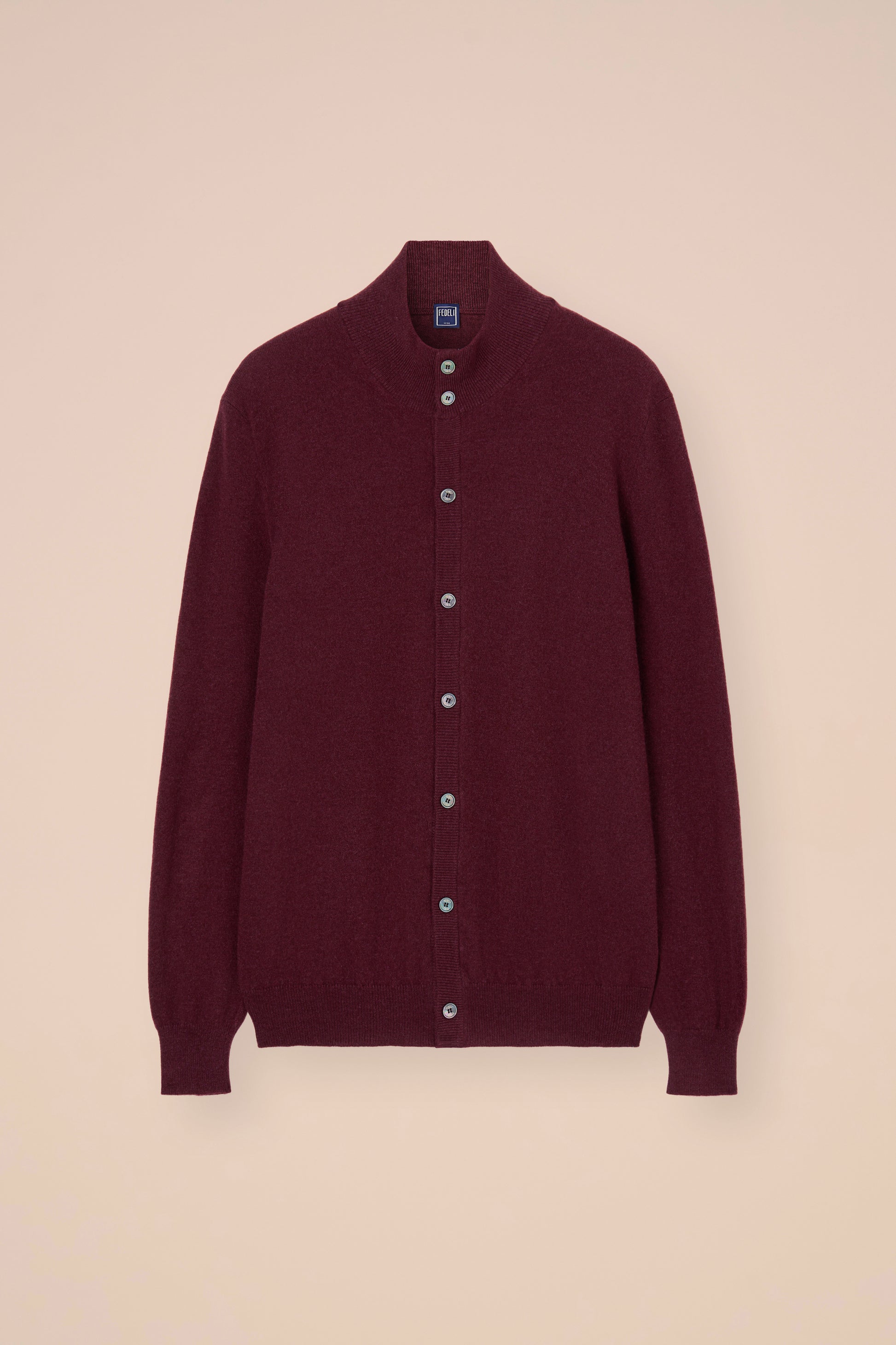 Favonius cardigan in cashmere con bottoni - MAROON
