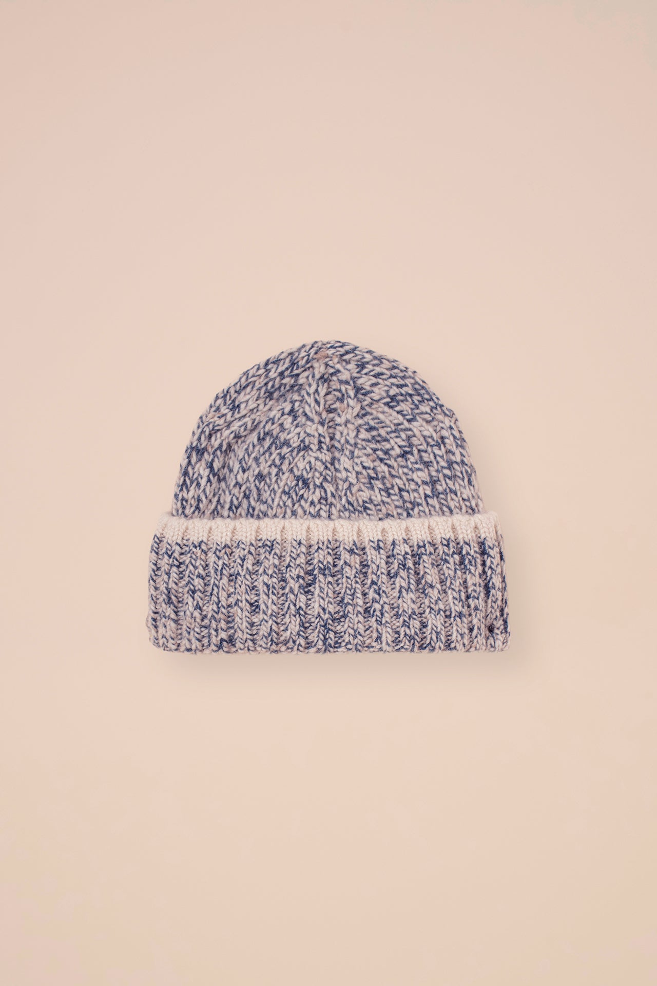 Daddy Scotland Cashmere Beanie - Bicolor - PETROLEUM