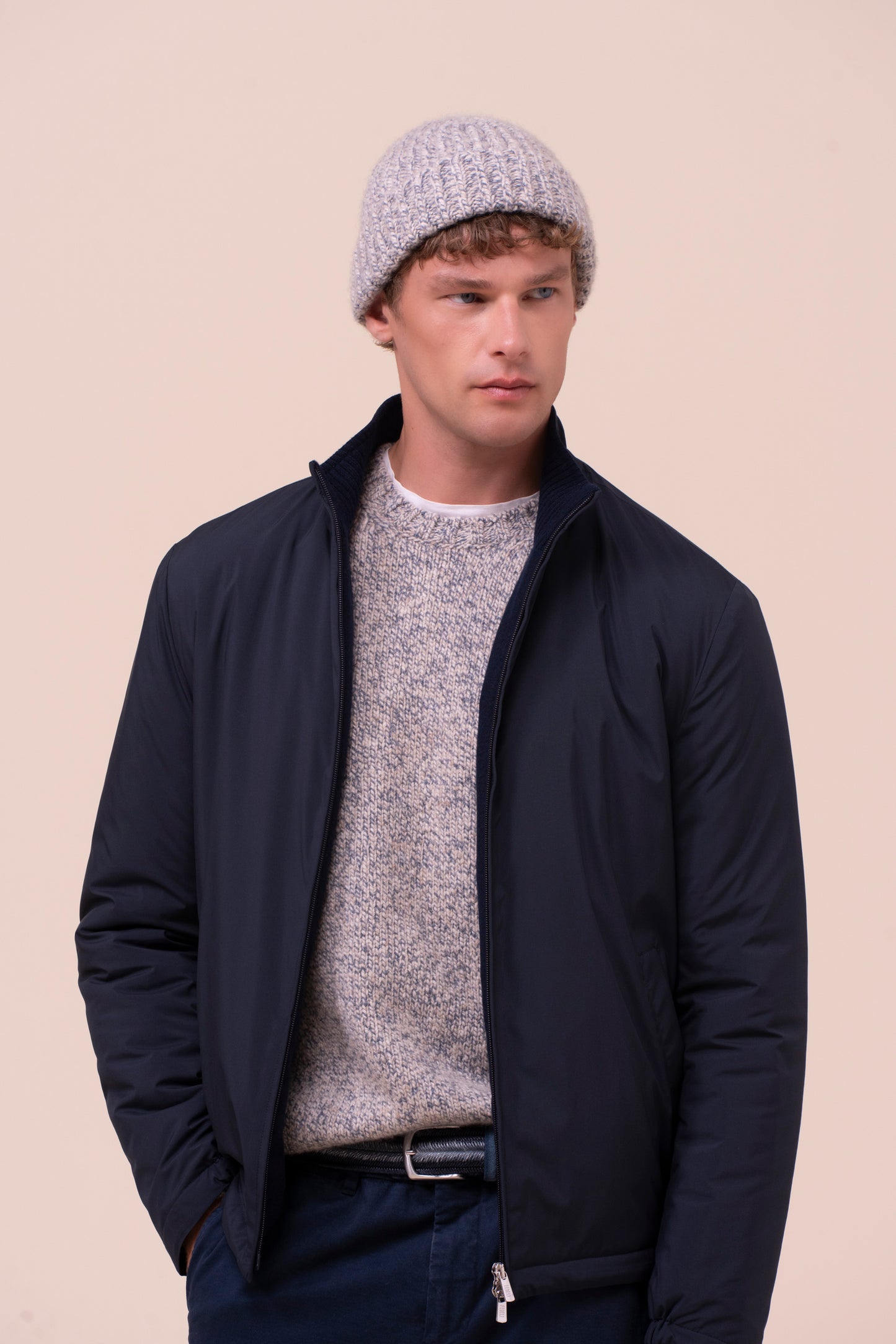 Alfredo berretto in cashmere Scotland  - LIGHTDENIM