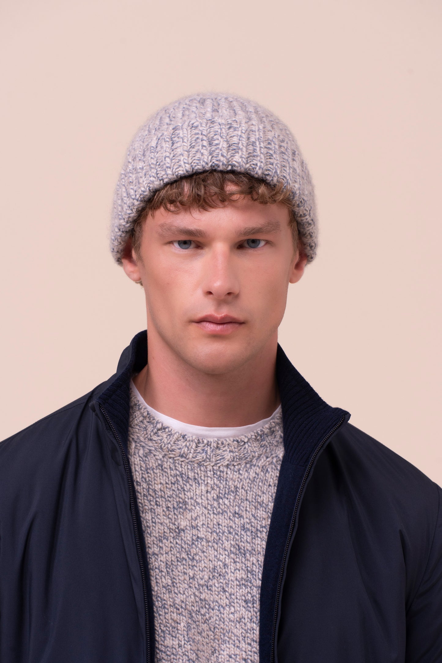 Alfredo berretto in cashmere Scotland  - LIGHTDENIM