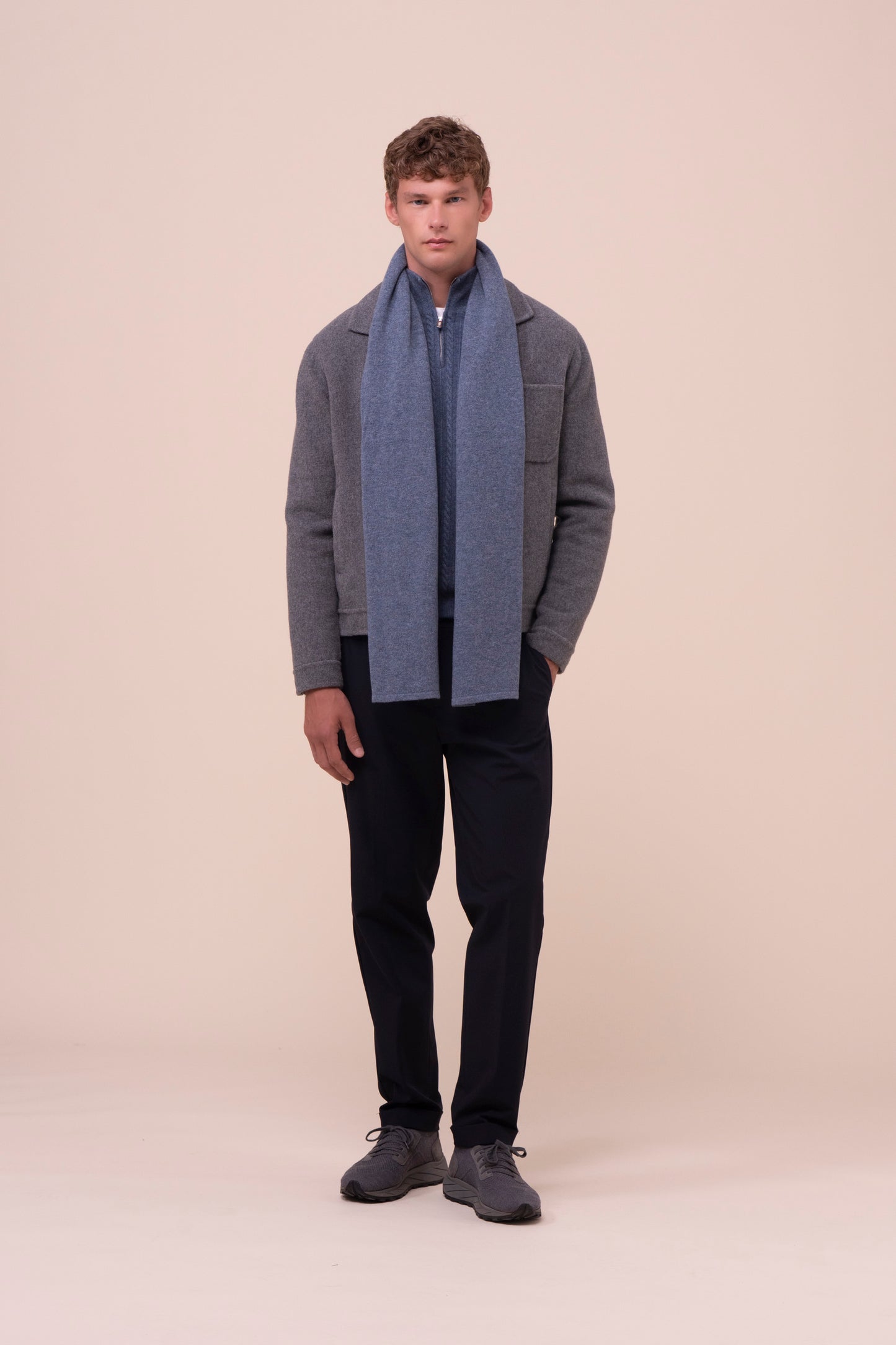 Open sciarpa in cashmere  - LIGHTDENIM