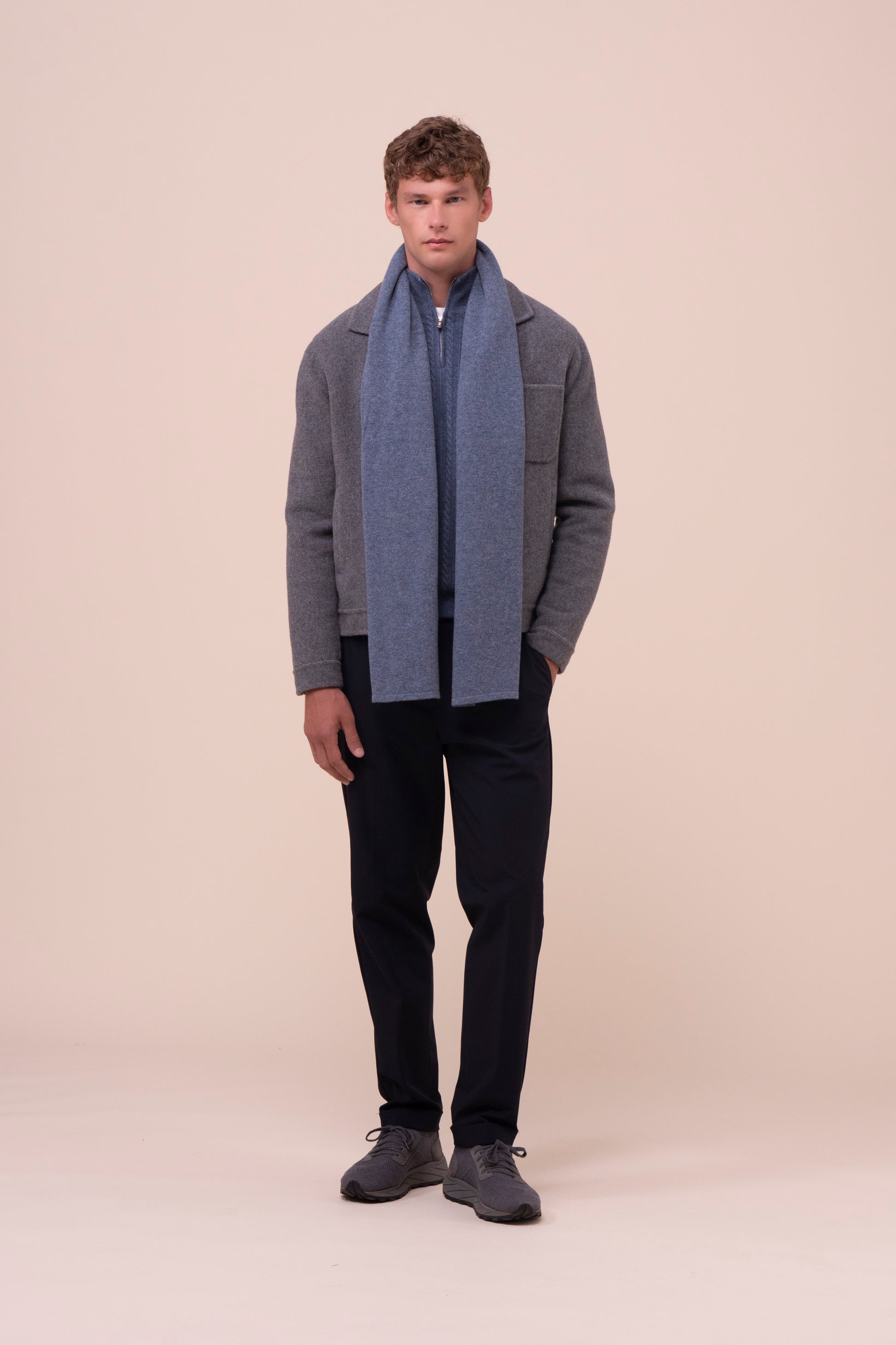 Open sciarpa in cashmere  - LIGHTDENIM